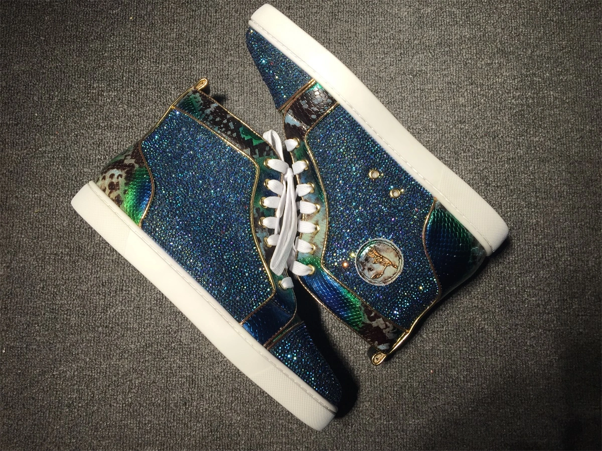 C*ristian L*uboutin Louis Rhinestone Sneaker Compact 5231