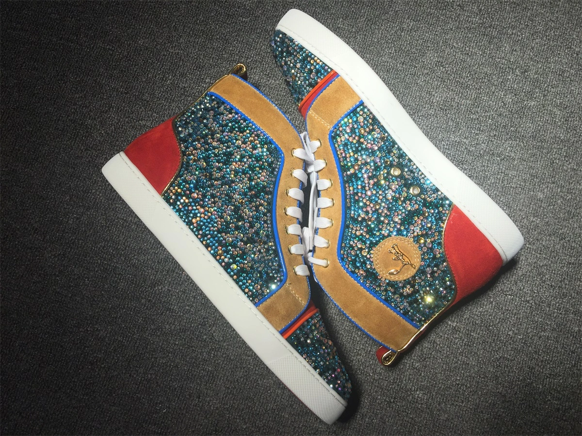 C*ristian L*uboutin Louis Rhinestone Sneaker Packable 5235