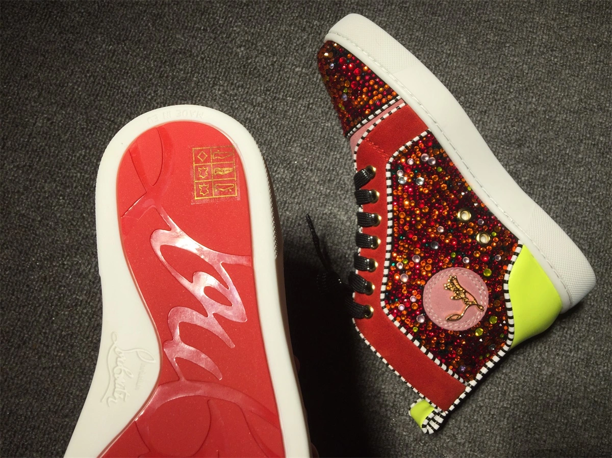 C*ristian L*uboutin Louis Rhinestone Sneaker Packable 5235