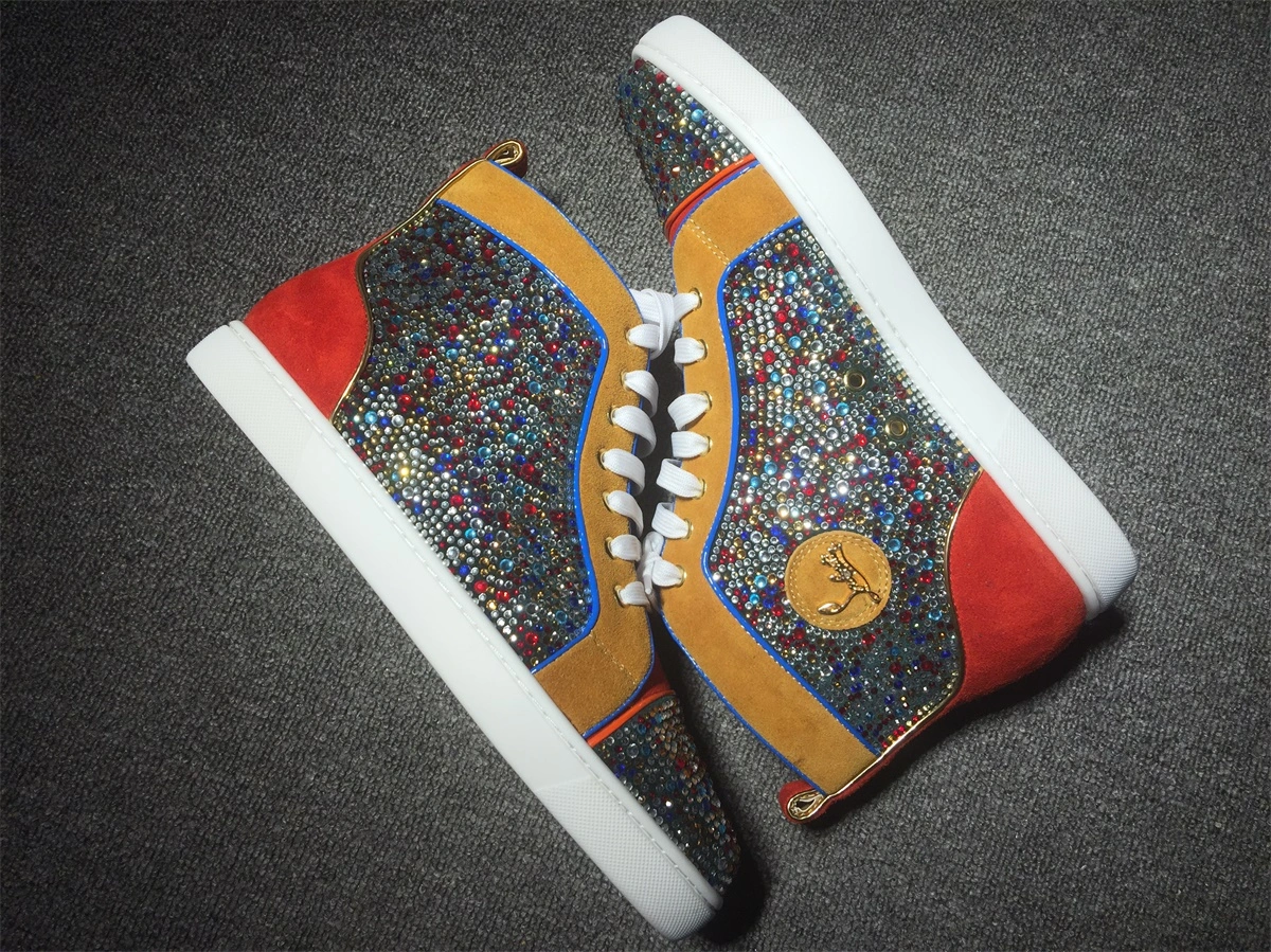 C*ristian L*uboutin Louis Rhinestone Sneaker Packable 5235