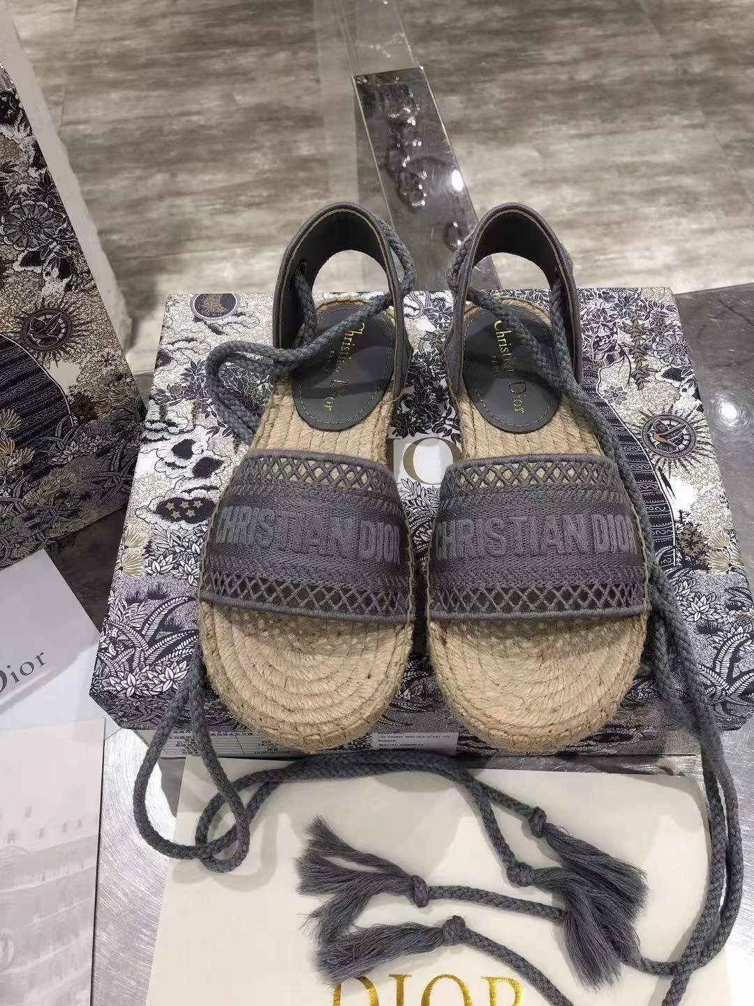D*ior Sandals Top ZipUp 5830