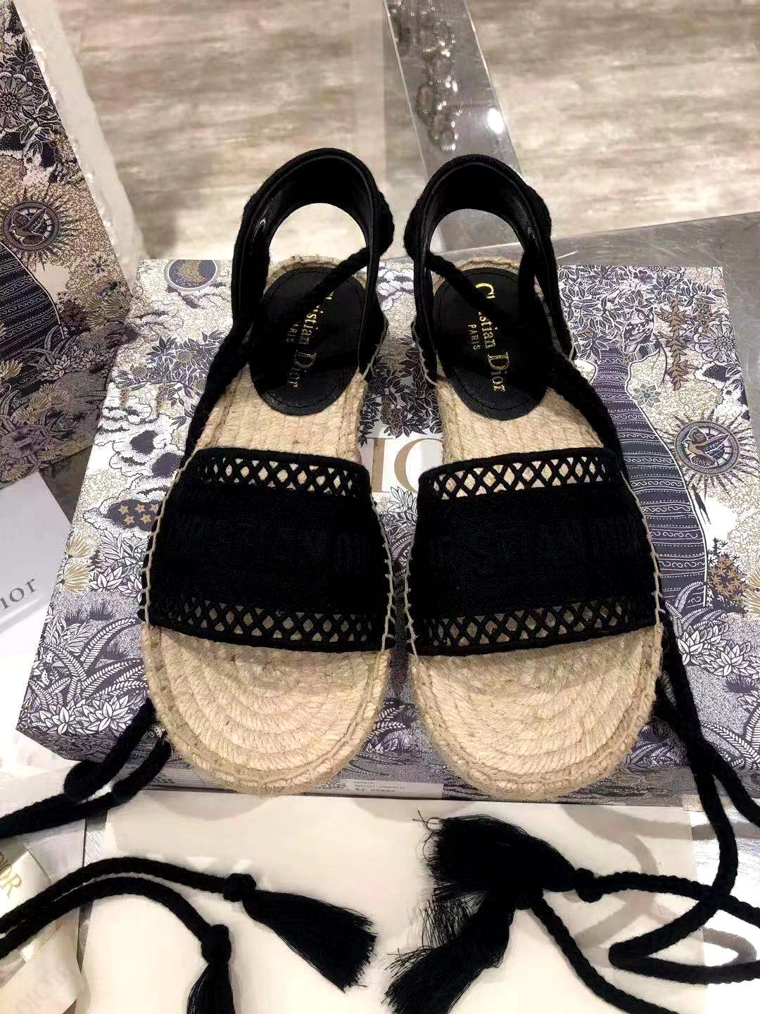 D*ior Sandals Top ZipUp 5830