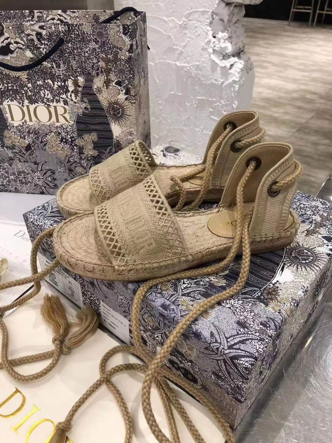 D*ior Sandals Top ZipUp 5830