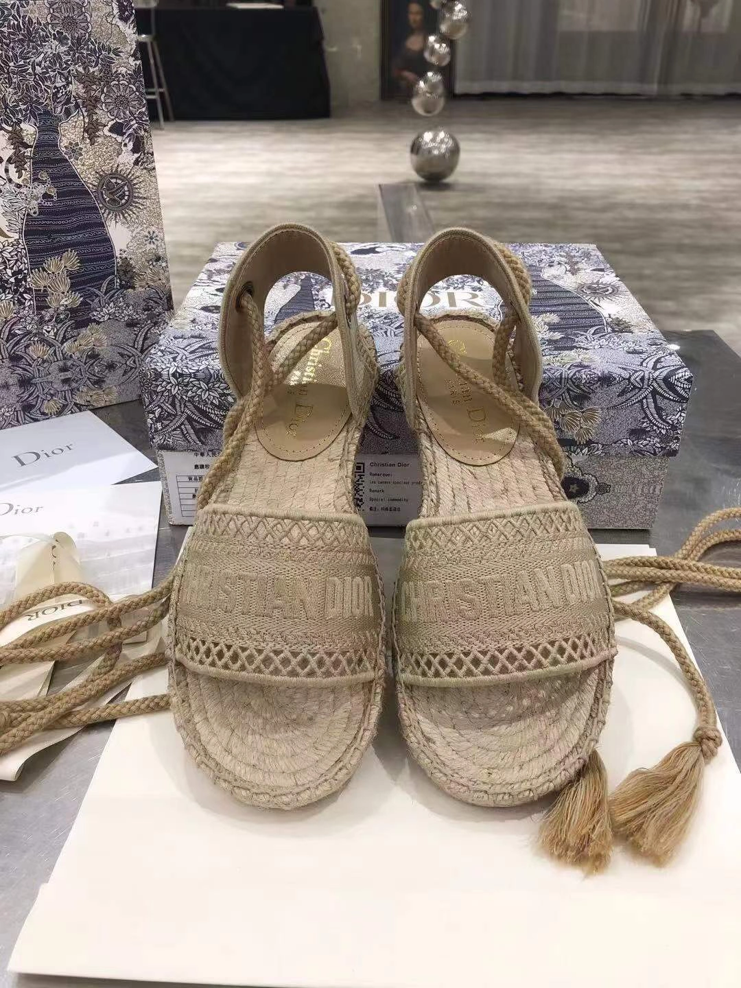 D*ior Sandals Top ZipUp 5830