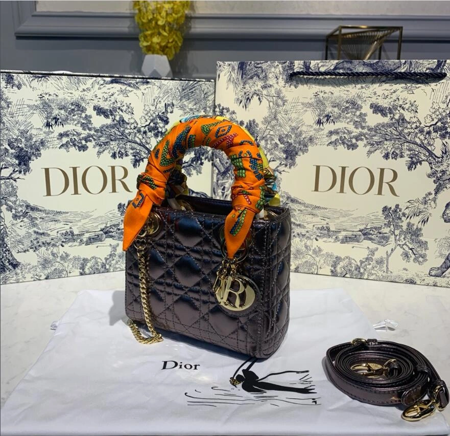 D*ior Top Bag 17*8*14cm Trendsetting 7761