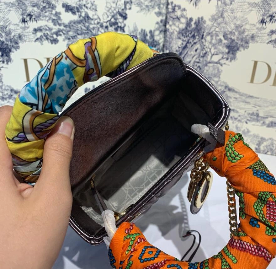 D*ior Top Bag 17*8*14cm Trendsetting 7761