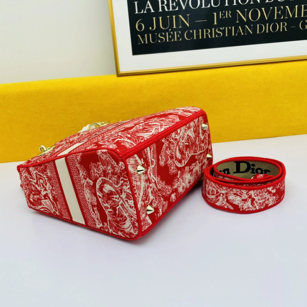 D*ior Top Bag 24*20*11cm Seasonal 7836