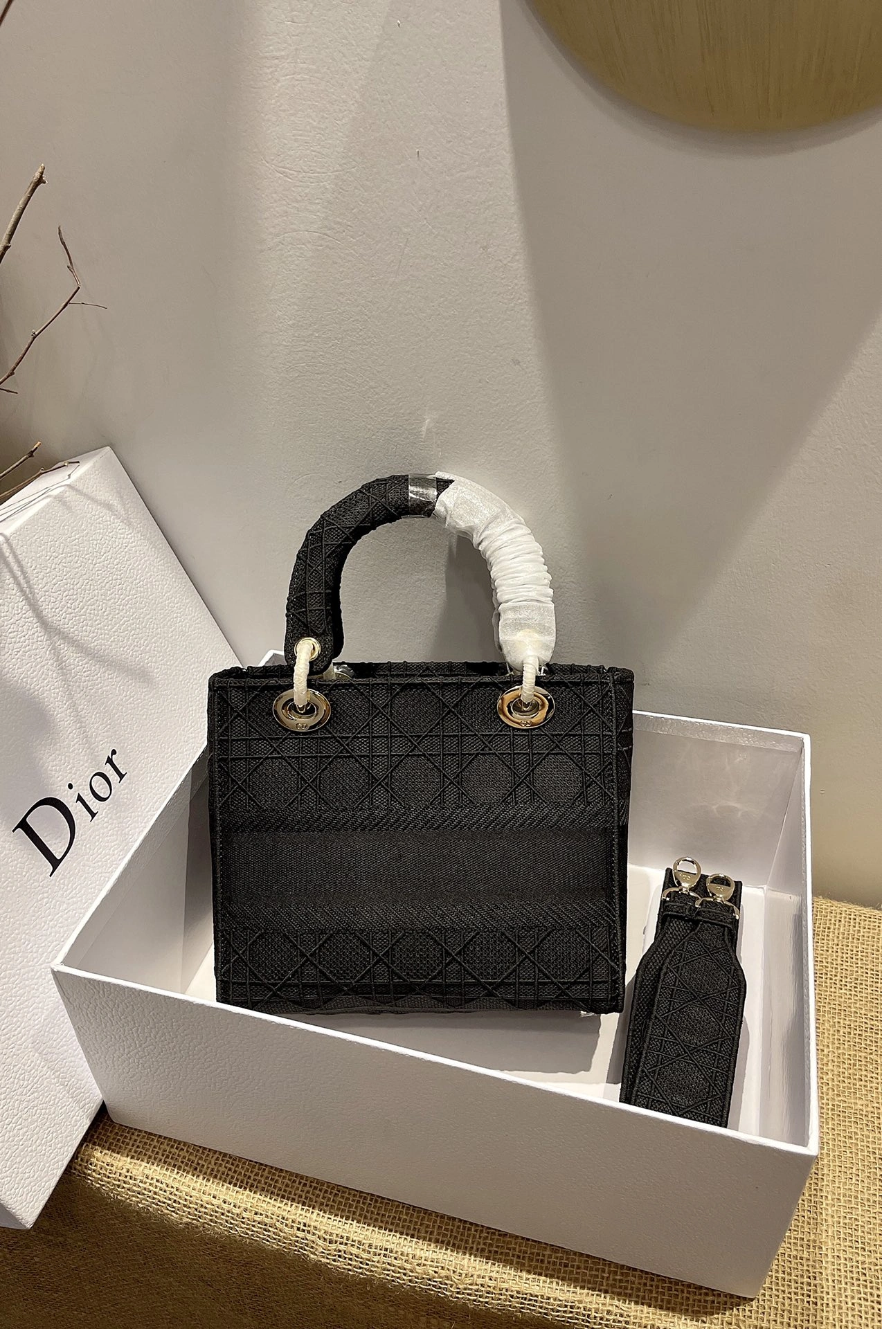 D*ior Top Bag 24*20*11cm Fashionable 7736