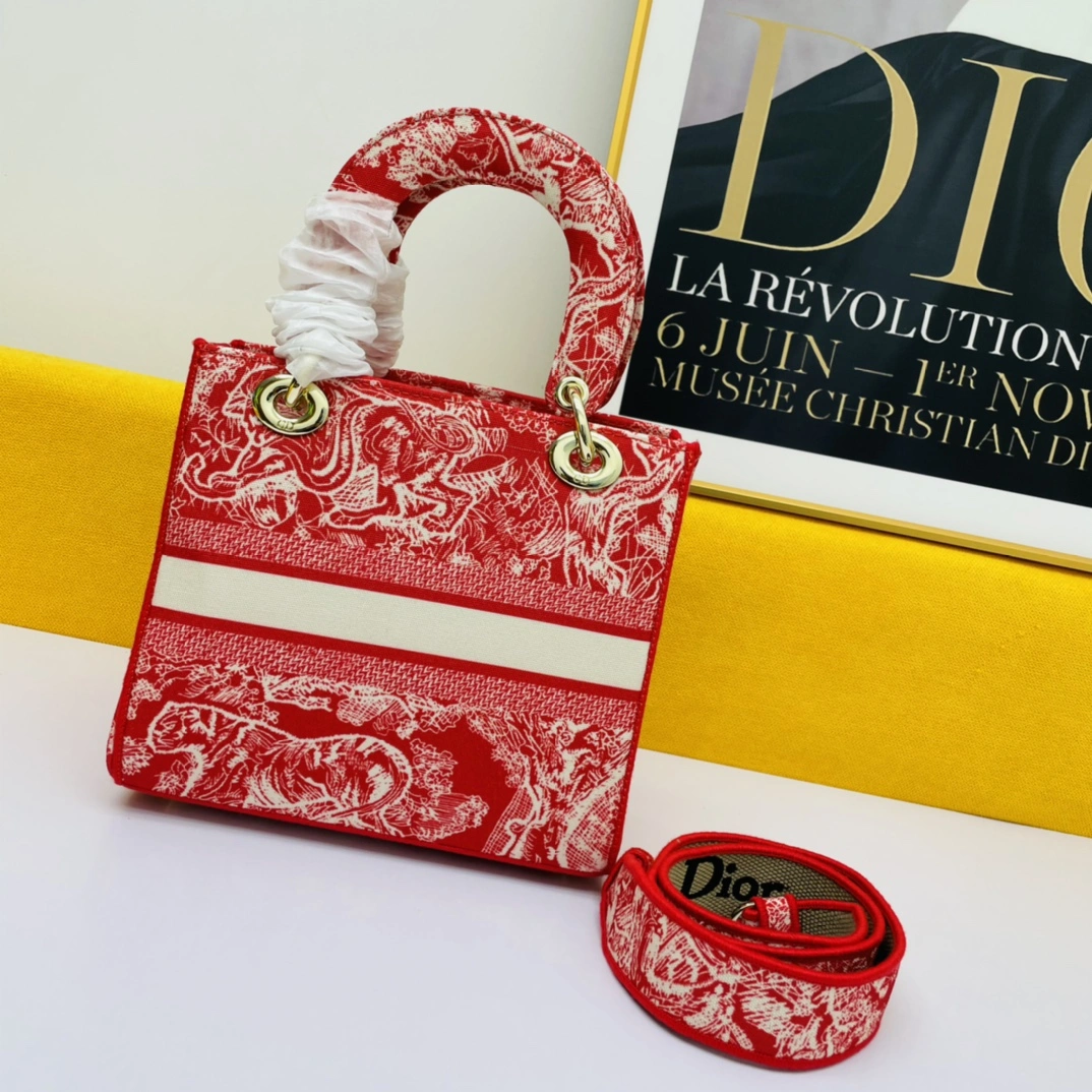 D*ior Top Bag 24*20*11cm Seasonal 7836