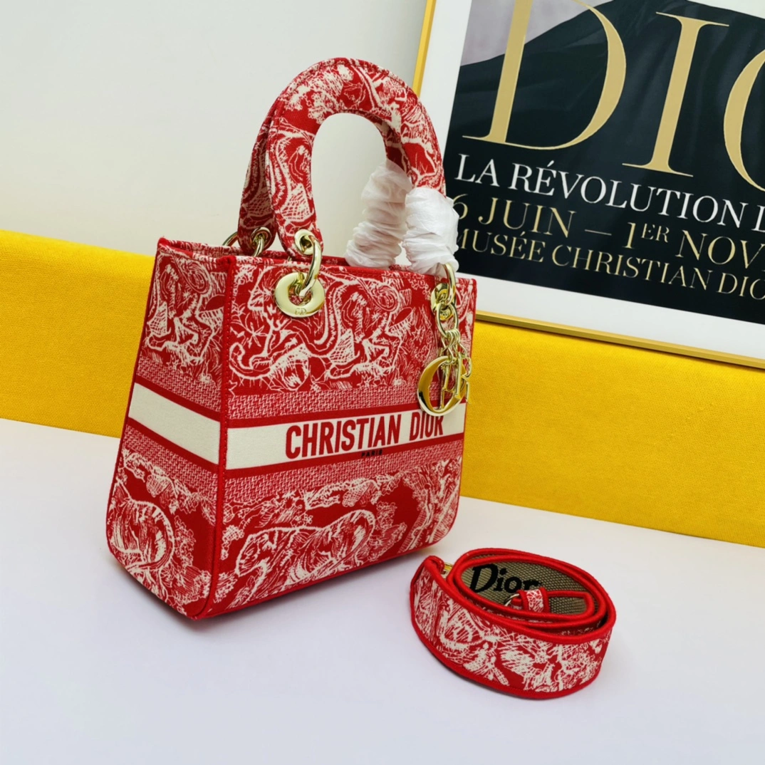 D*ior Top Bag 24*20*11cm Seasonal 7836