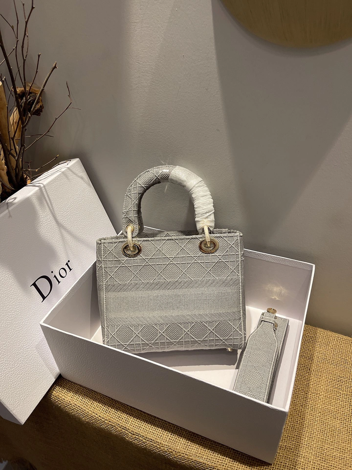 Bright D*ior Top Bag 24*20*11cm 7733