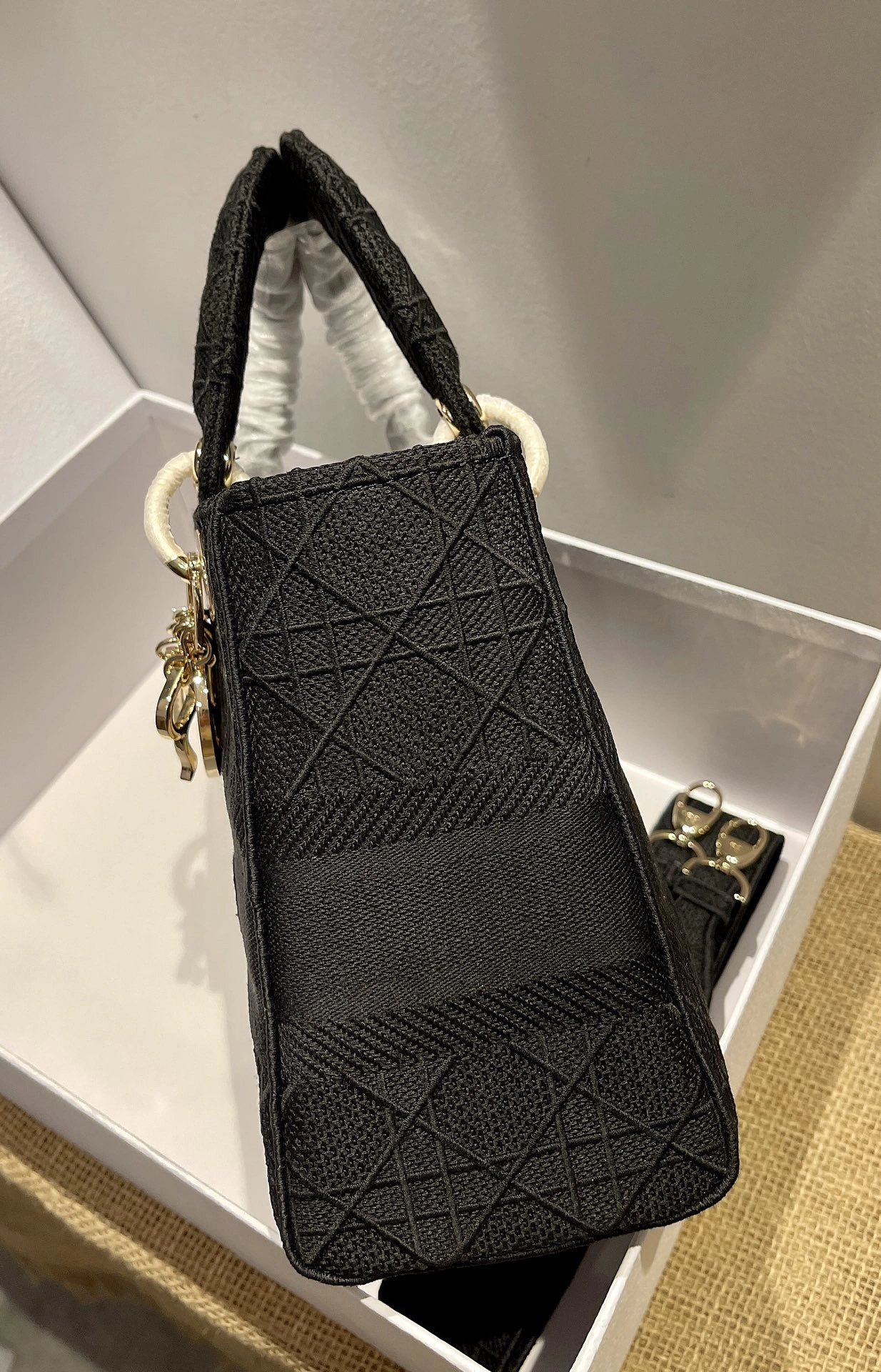 D*ior Top Bag 24*20*11cm Fashionable 7736