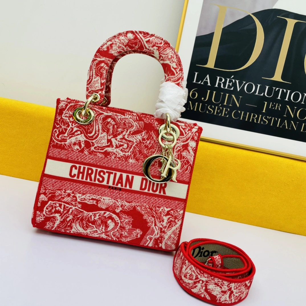 D*ior Top Bag 24*20*11cm Seasonal 7836