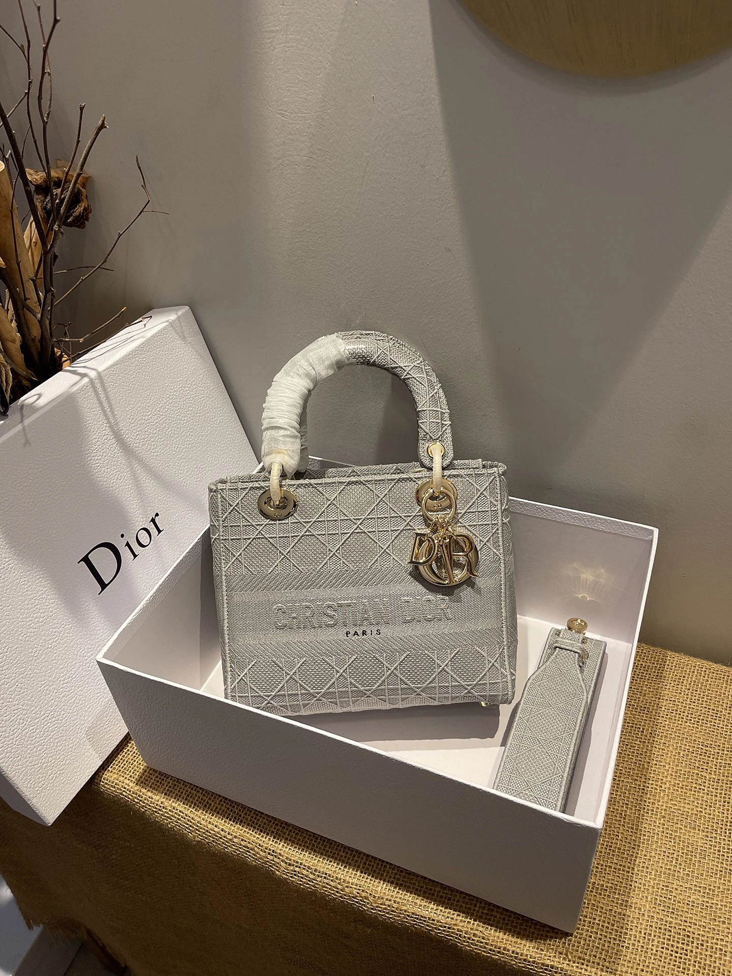 Bright D*ior Top Bag 24*20*11cm 7733