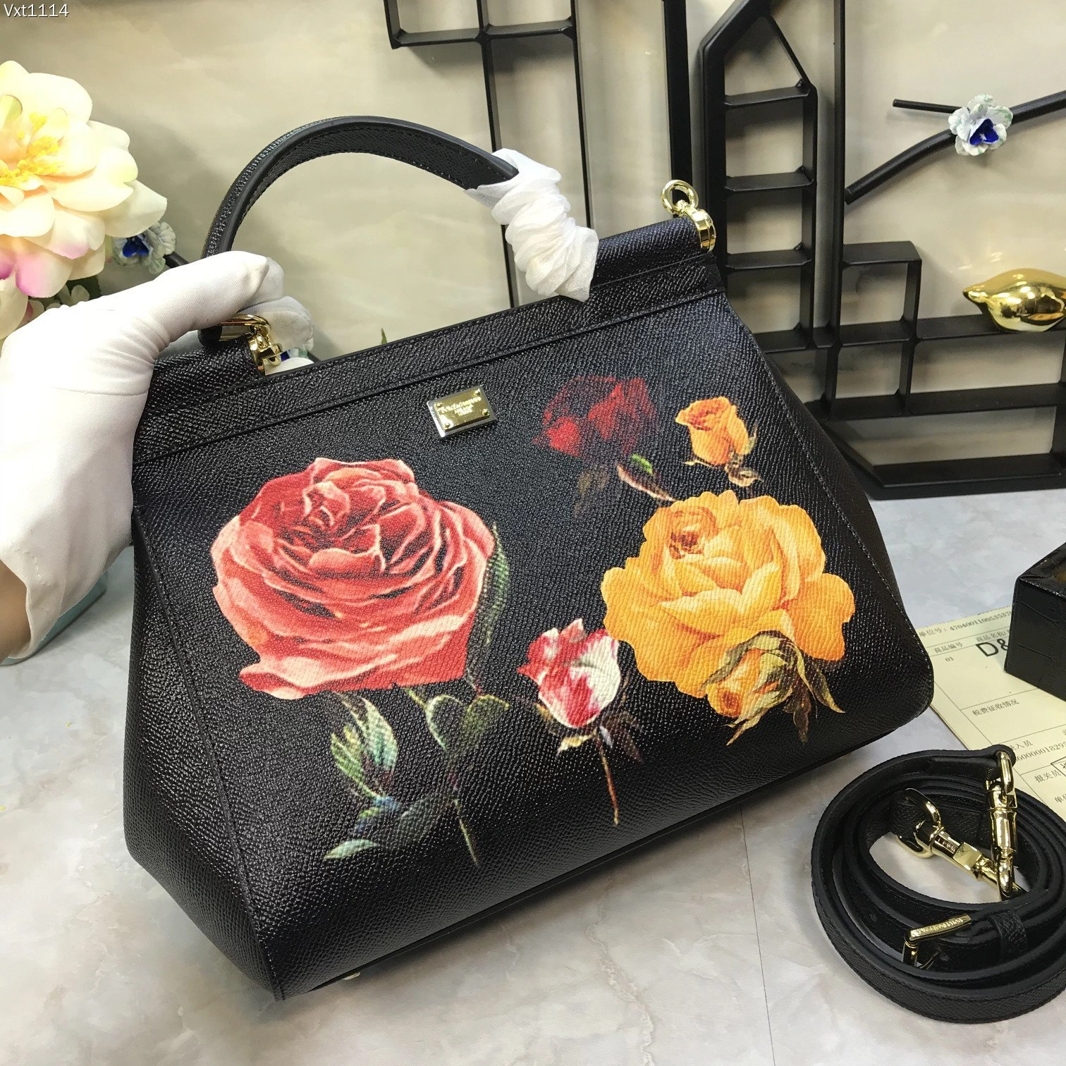 Elegant D*olce&G*abbana Top Bag 25*20*12cm 9714