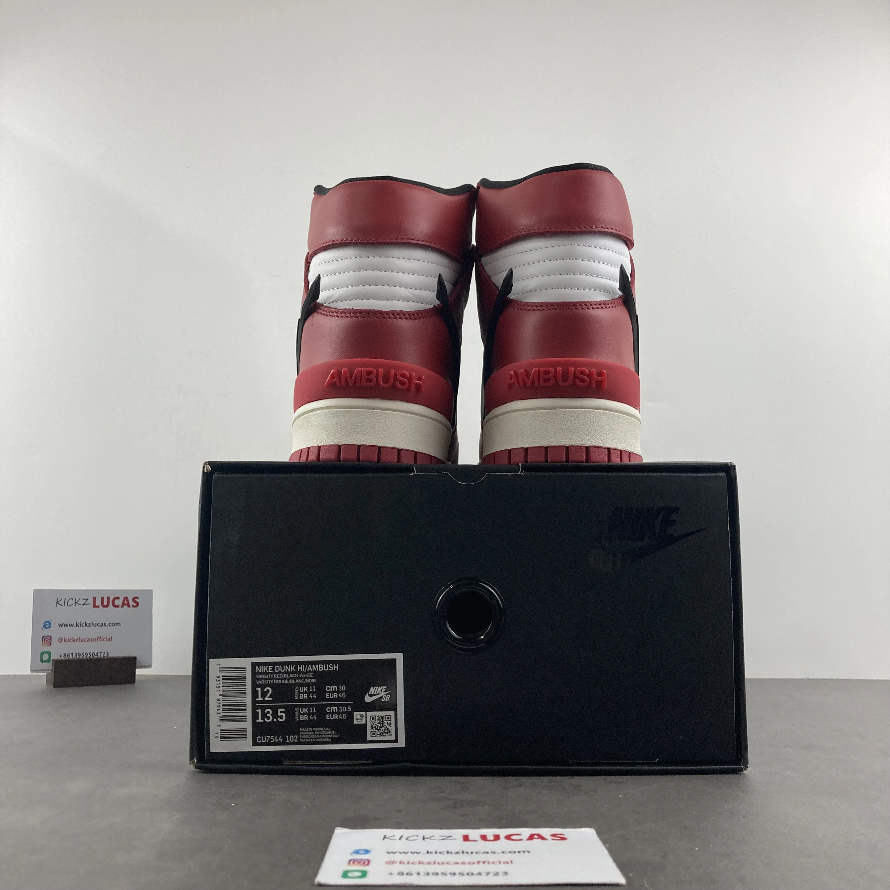 Dunk High AMBUSH RED CU7544- Minimalist 588