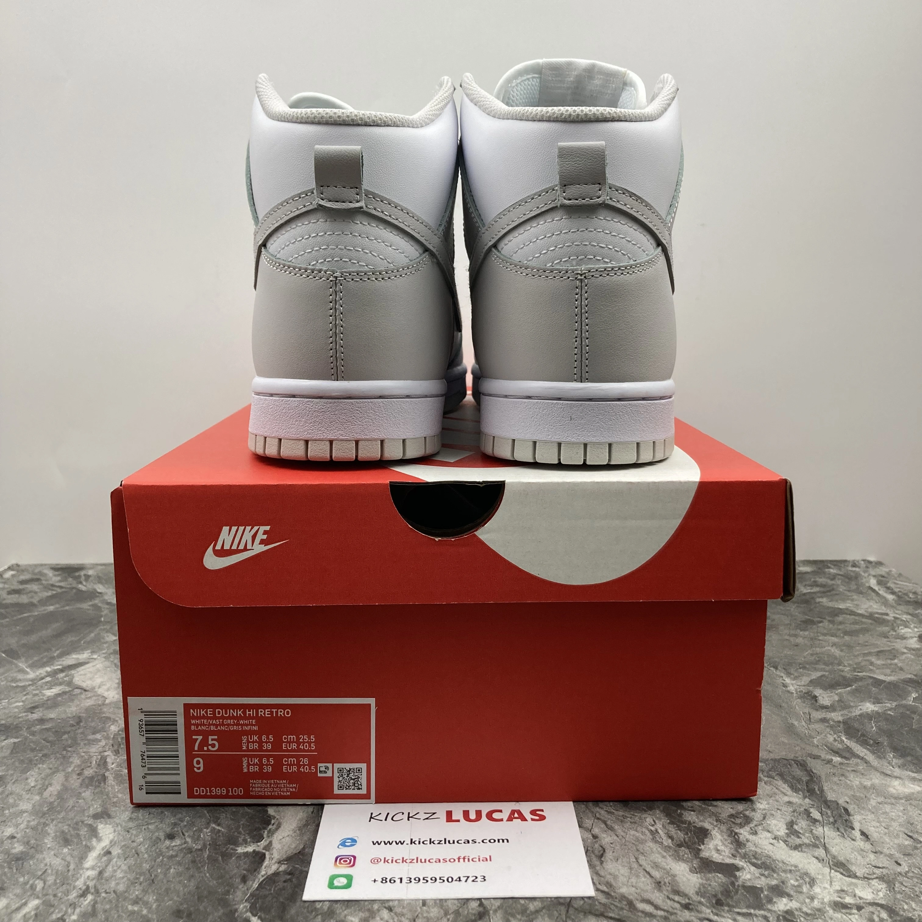 Dunk High Retro White Vast Grey DD1399- Elegant 595