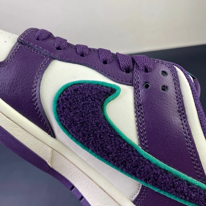 Dunk Low Chenille Swoosh Sail Grand Purple DQ7683- Vibrant 320