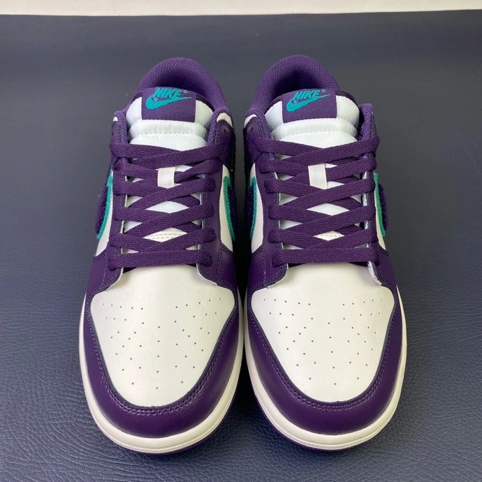 Dunk Low Chenille Swoosh Sail Grand Purple DQ7683- Vibrant 320