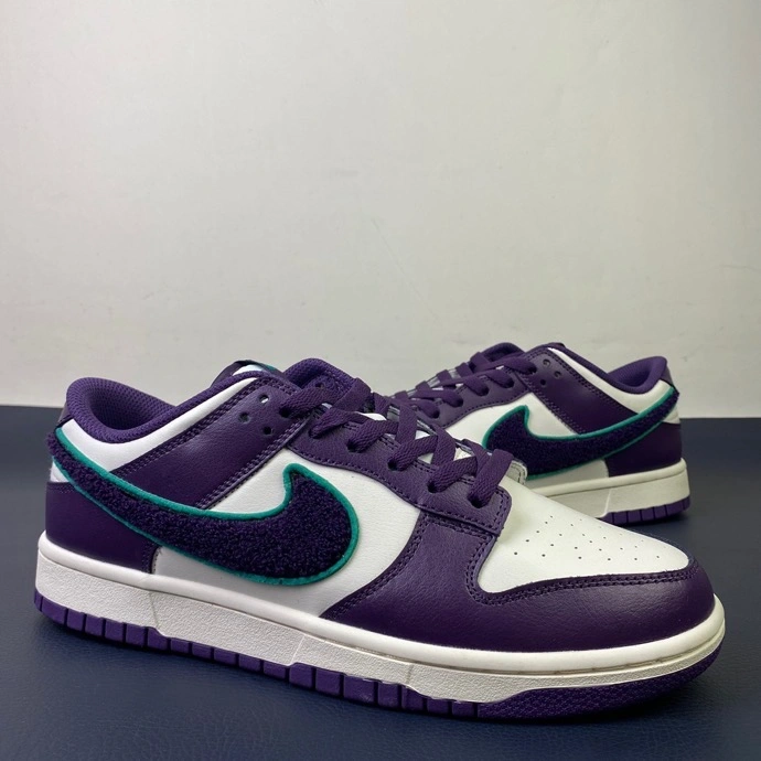 Dunk Low Chenille Swoosh Sail Grand Purple DQ7683- Vibrant 320