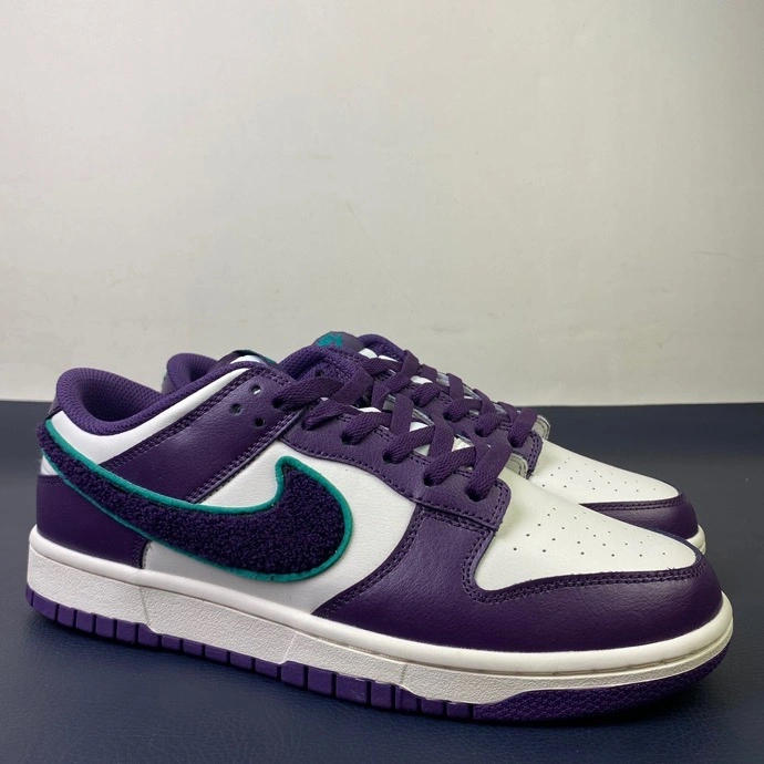 Dunk Low Chenille Swoosh Sail Grand Purple DQ7683- Vibrant 320
