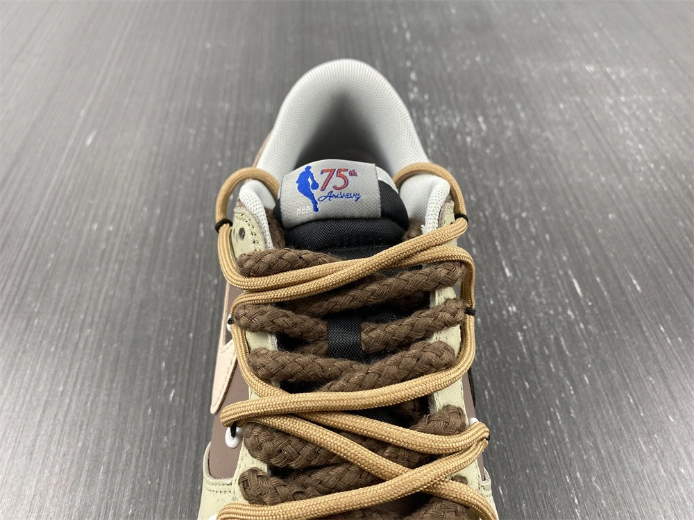 Effortless Dunk Low Customized Brown Pink DD3363- 341