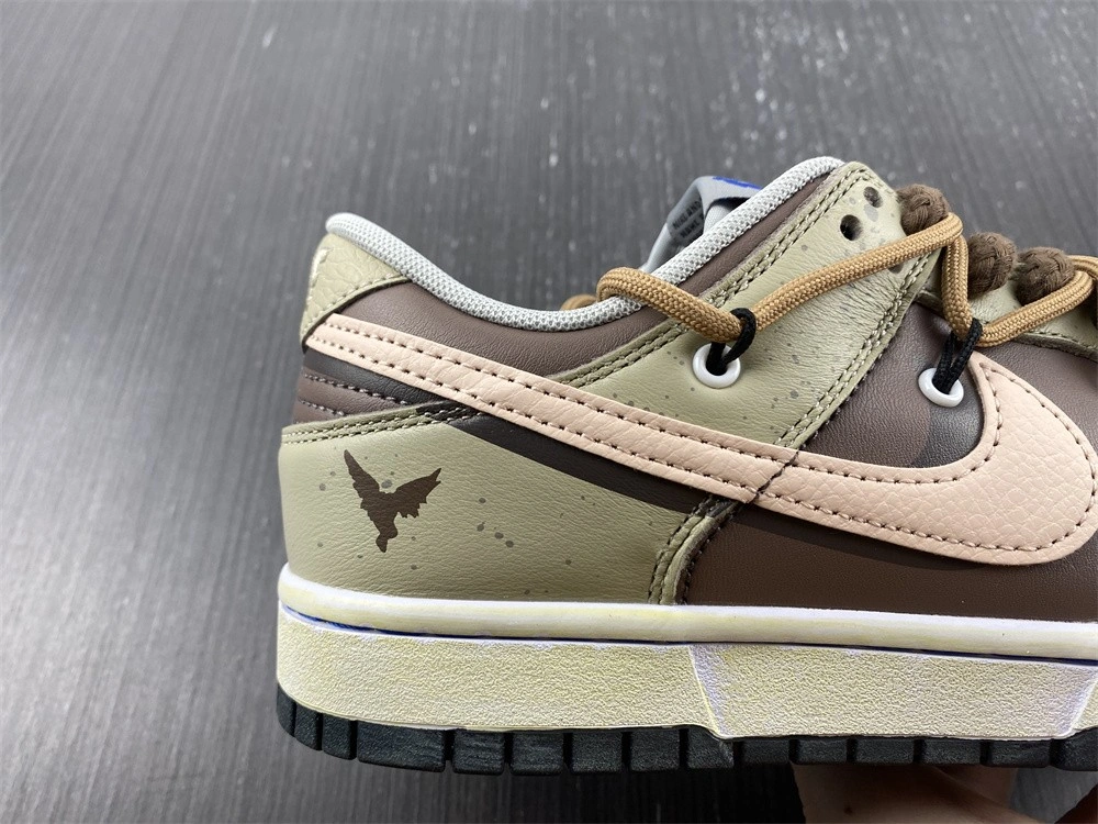 Effortless Dunk Low Customized Brown Pink DD3363- 341