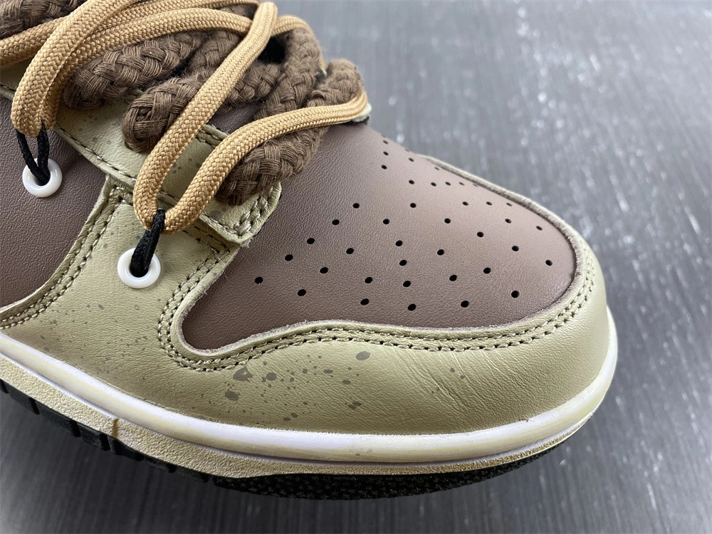 Effortless Dunk Low Customized Brown Pink DD3363- 341
