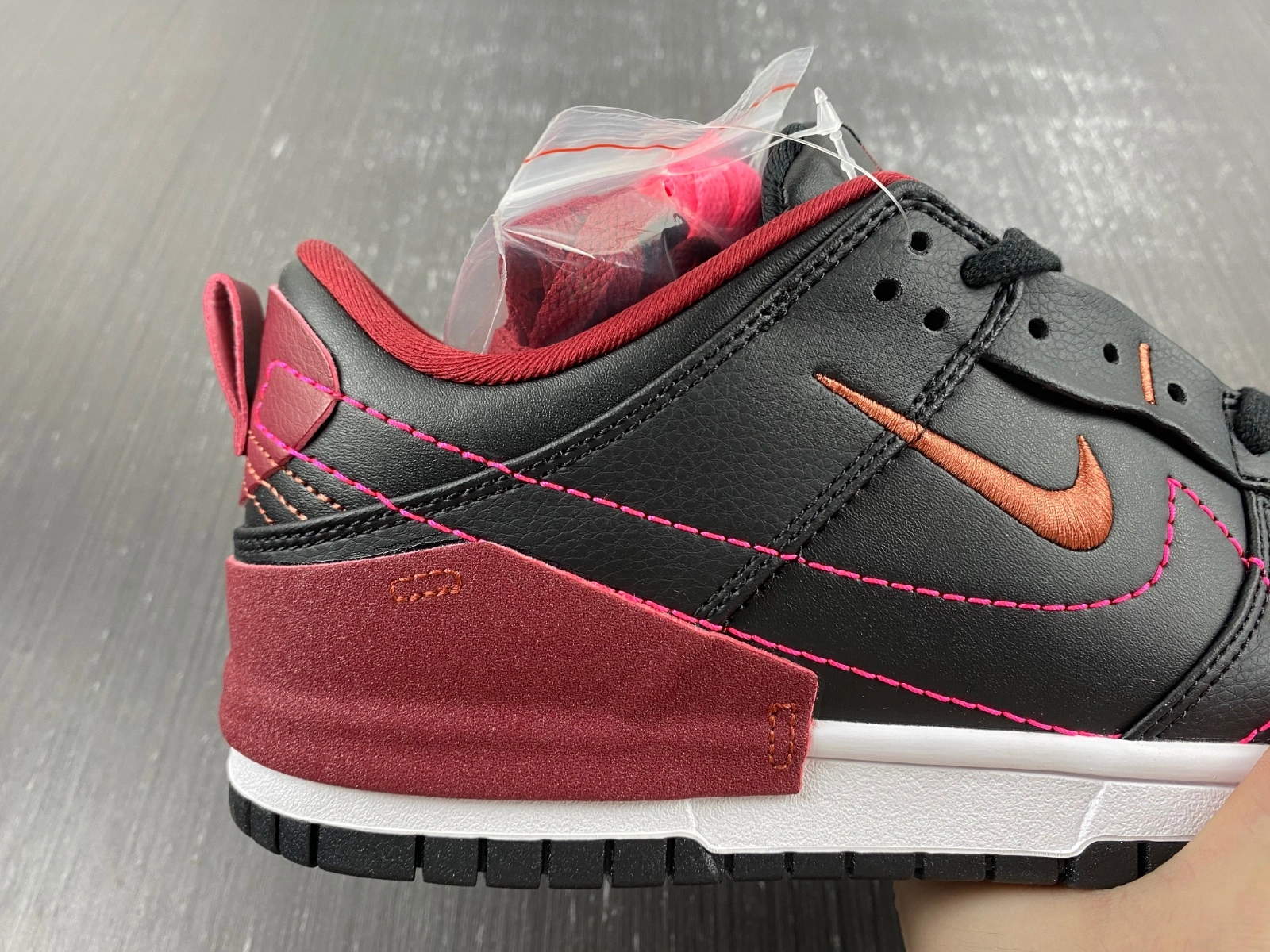 QuickDry Dunk Low Disrupt 2 Black Dark Beetroot DH4402- 77