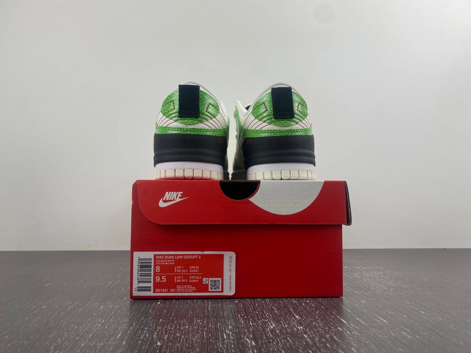 Unique Dunk Low Disrupt 2 Just Do It Snakeskin Green DV1491- 72