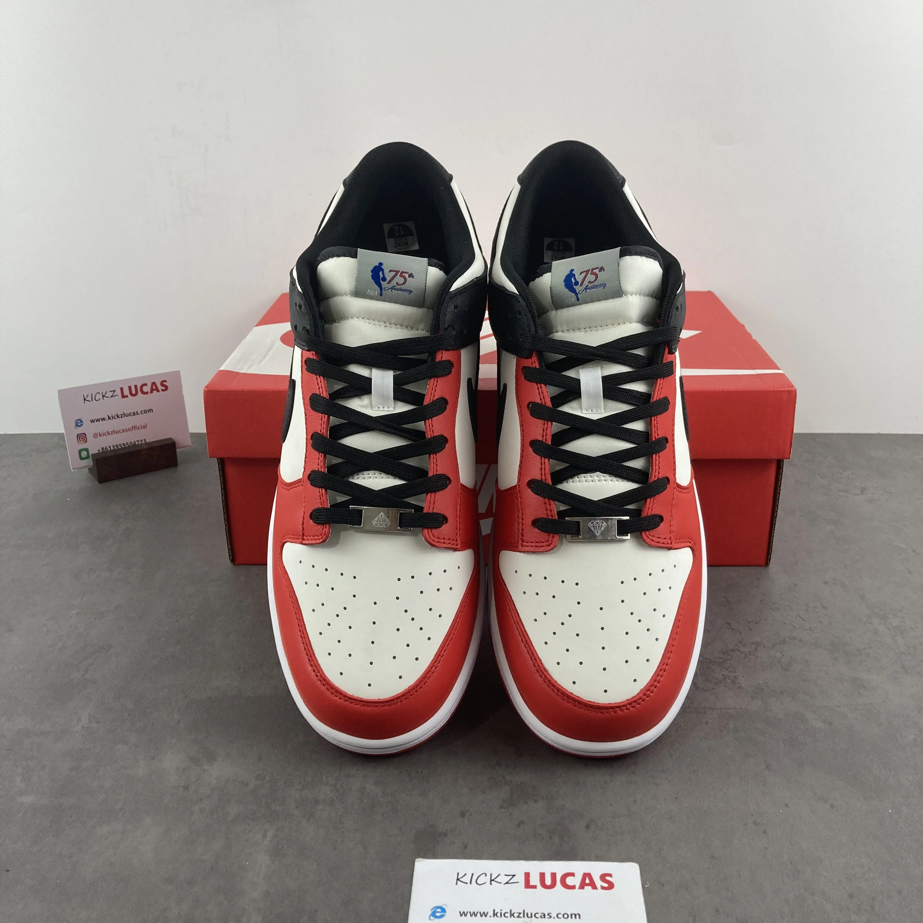 Elegant Dunk Low EMB NBA 75th Anniversary Chicago DD3363- 448