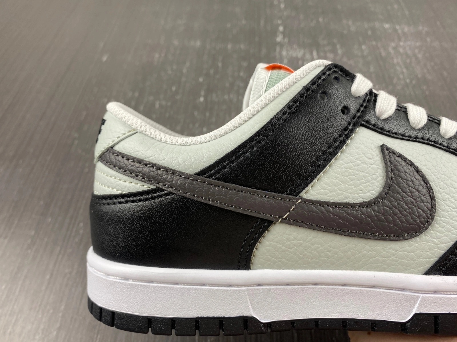 Dunk Low Grey Black Orange Mini Swoosh FN7808- Breathable 183