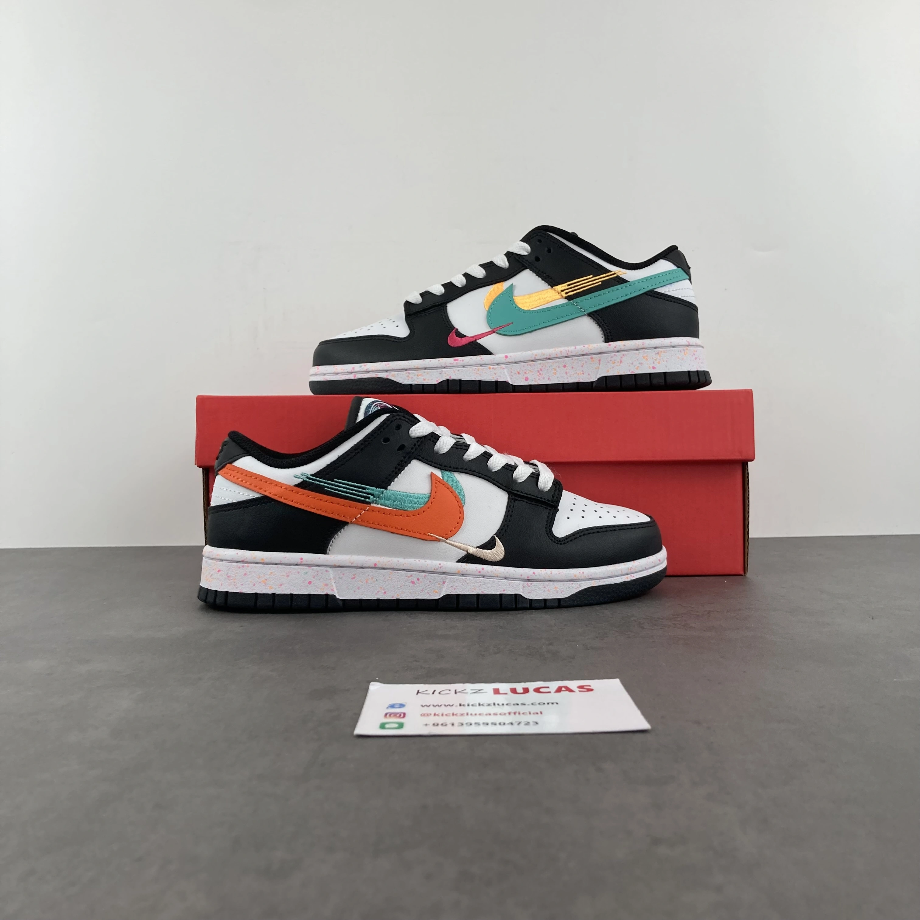 Dunk Low Multiple Swooshes White Washed Teal FD4623- FreshLook 235