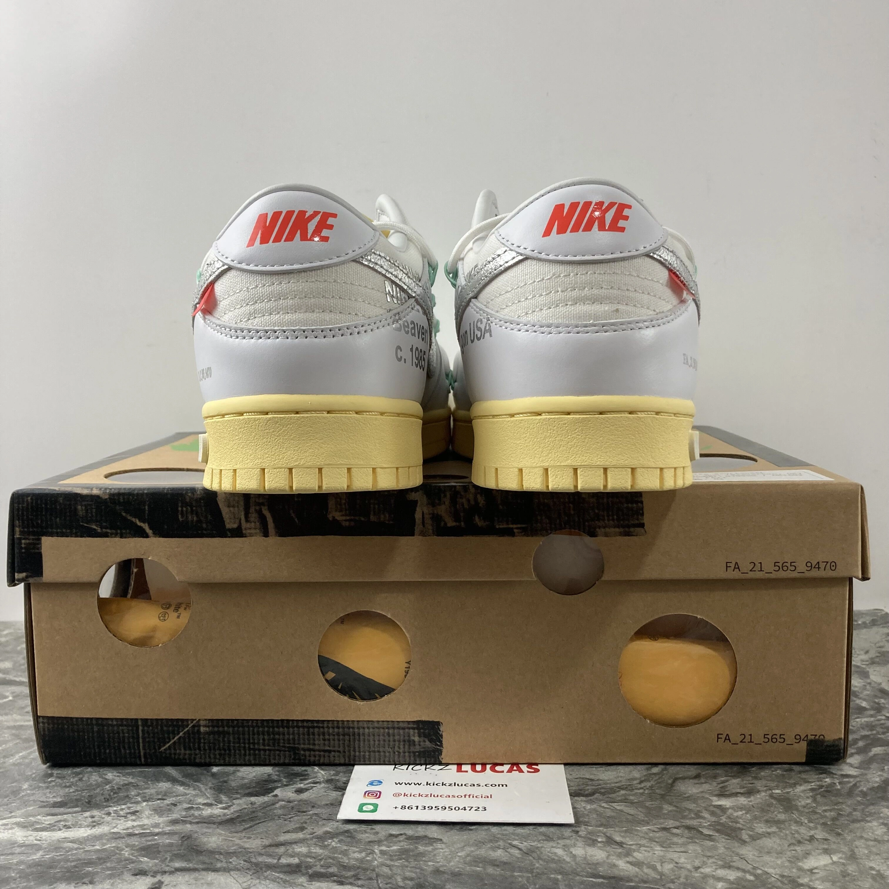 RelaxedFit Dunk Low Off-White Lot 1 DM1602- 393