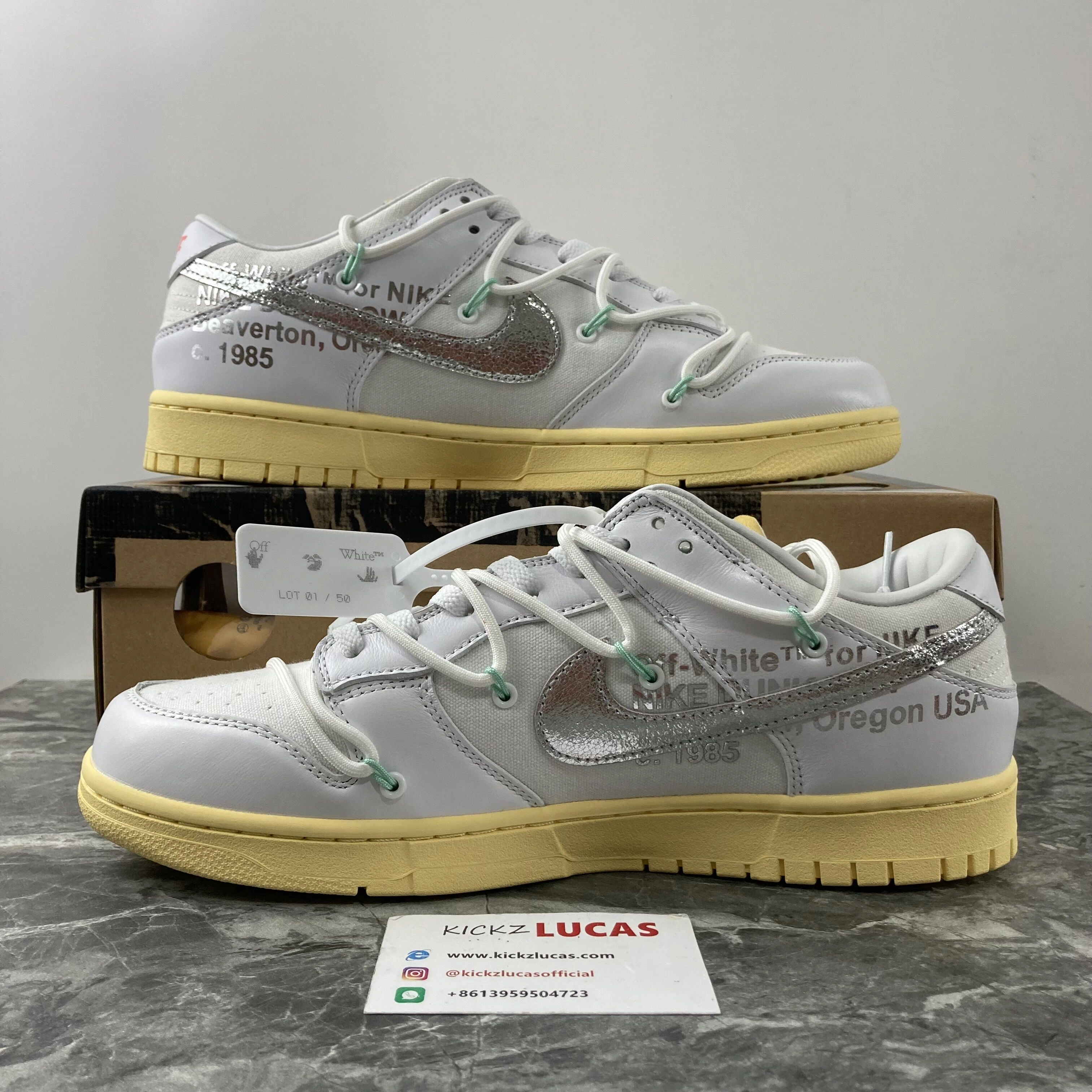 RelaxedFit Dunk Low Off-White Lot 1 DM1602- 393