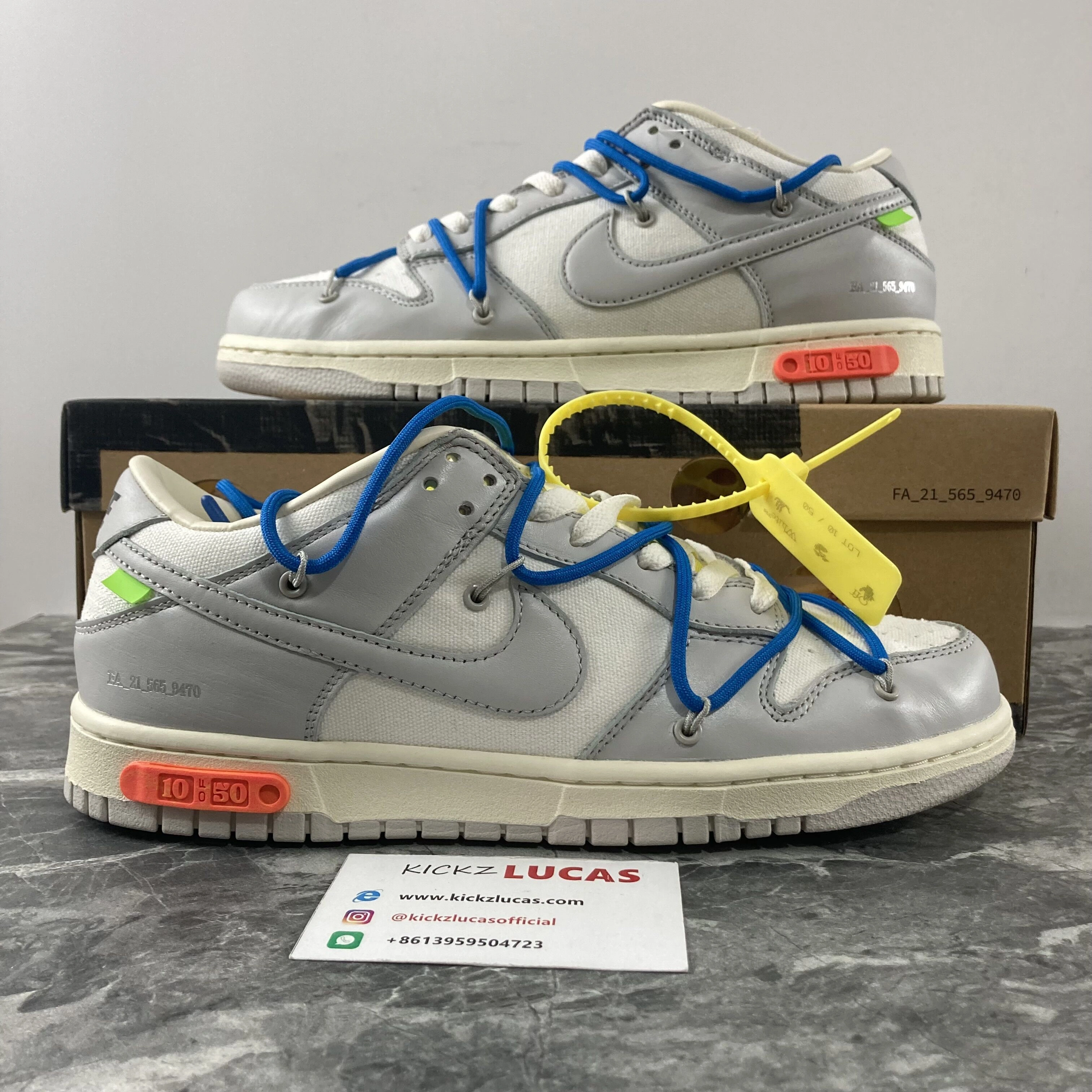 Resilient Dunk Low Off-White Lot 10 DM1602- 450