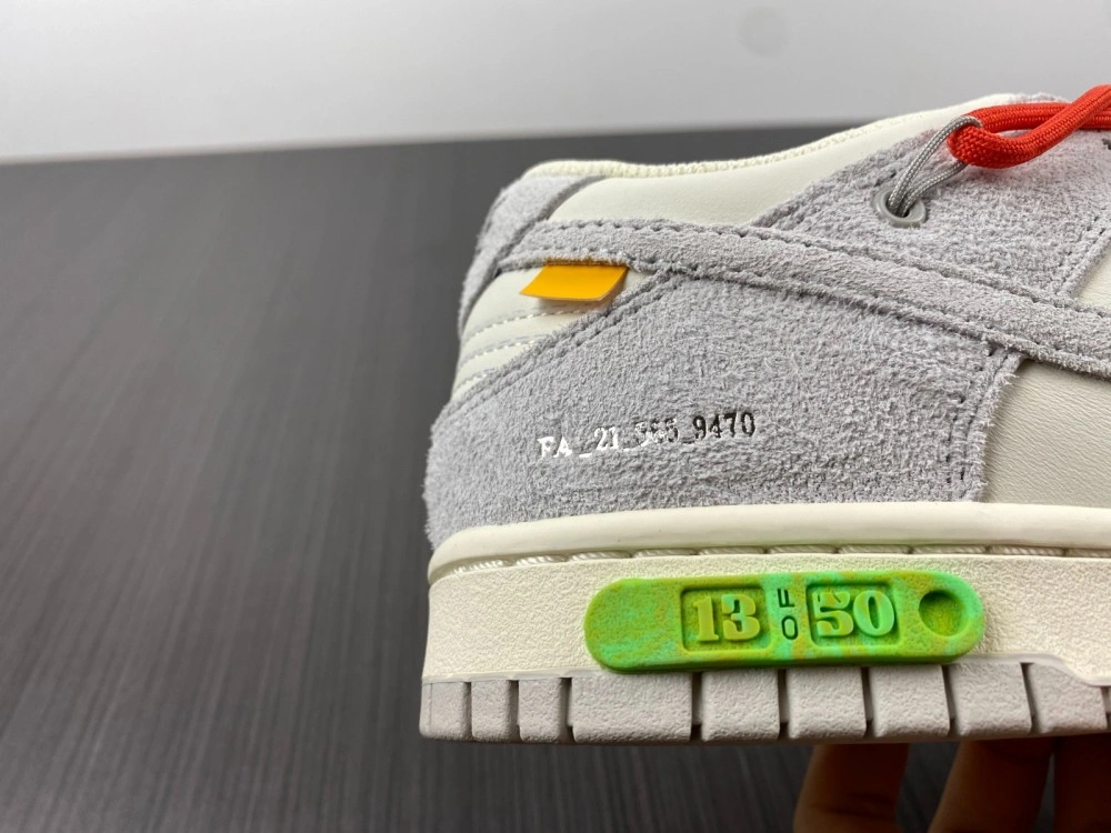 FastDry Dunk Low Off-White Lot 13 DJ0950- 429
