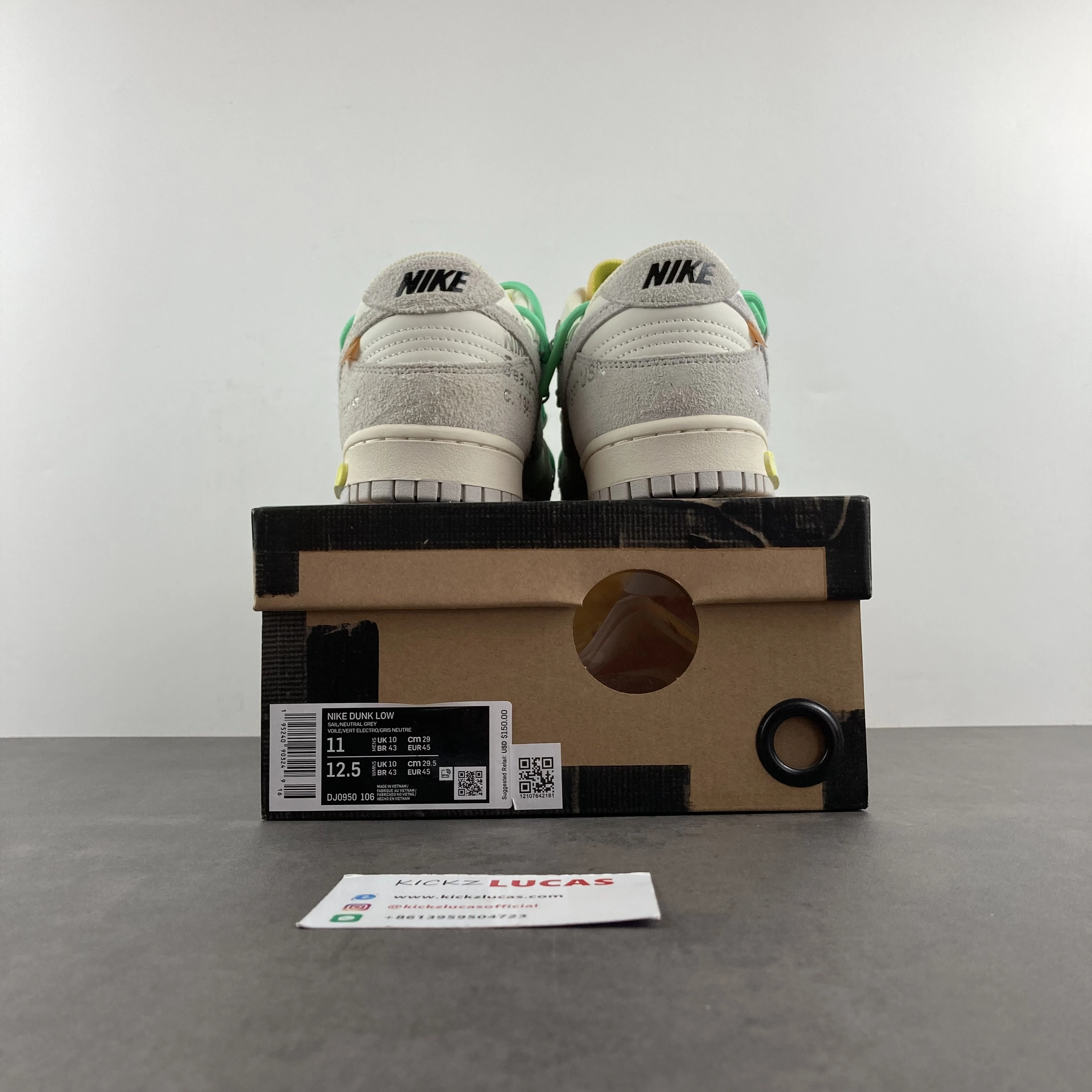 Unique Dunk Low Off-White Lot 14 DJ0950- 489