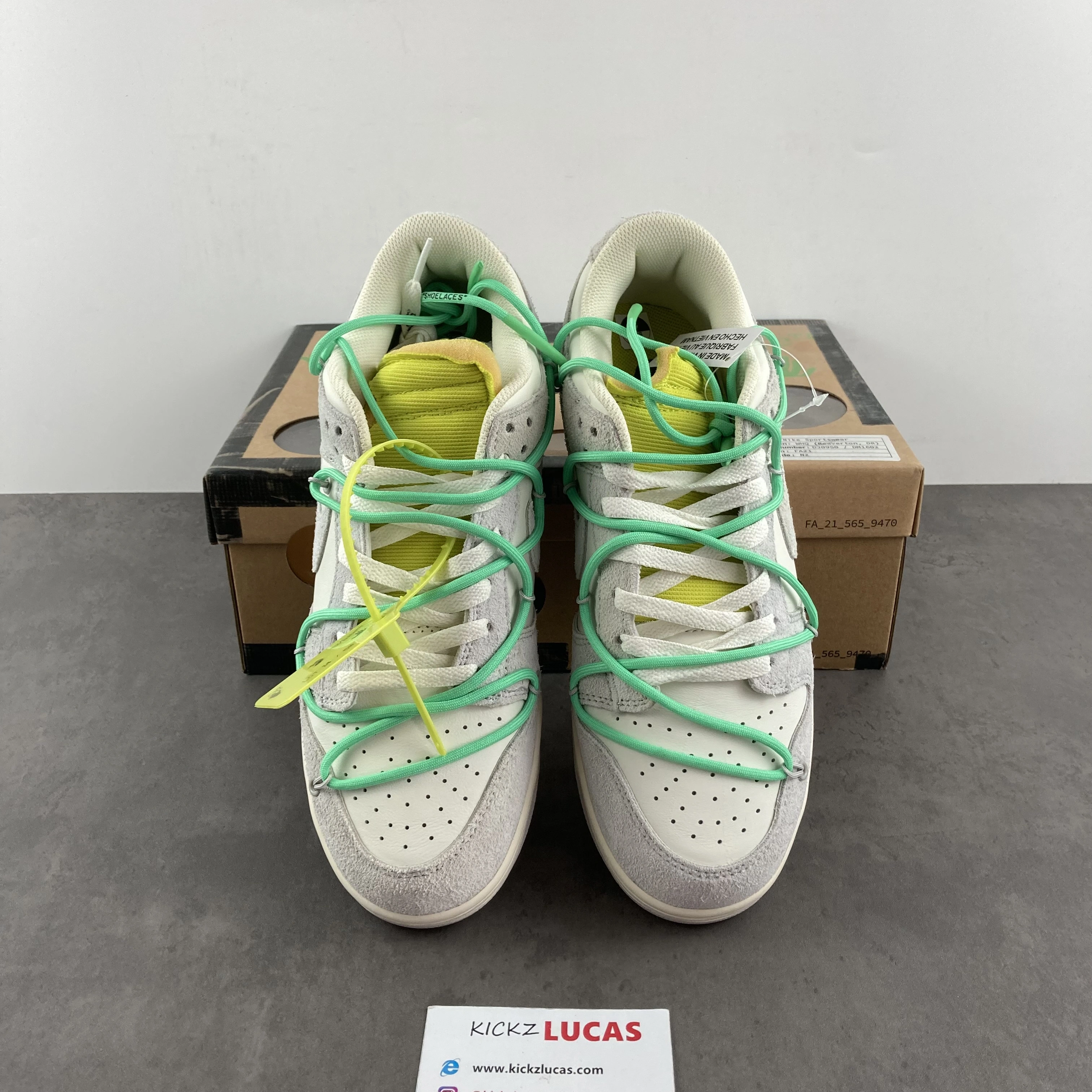 Unique Dunk Low Off-White Lot 14 DJ0950- 489