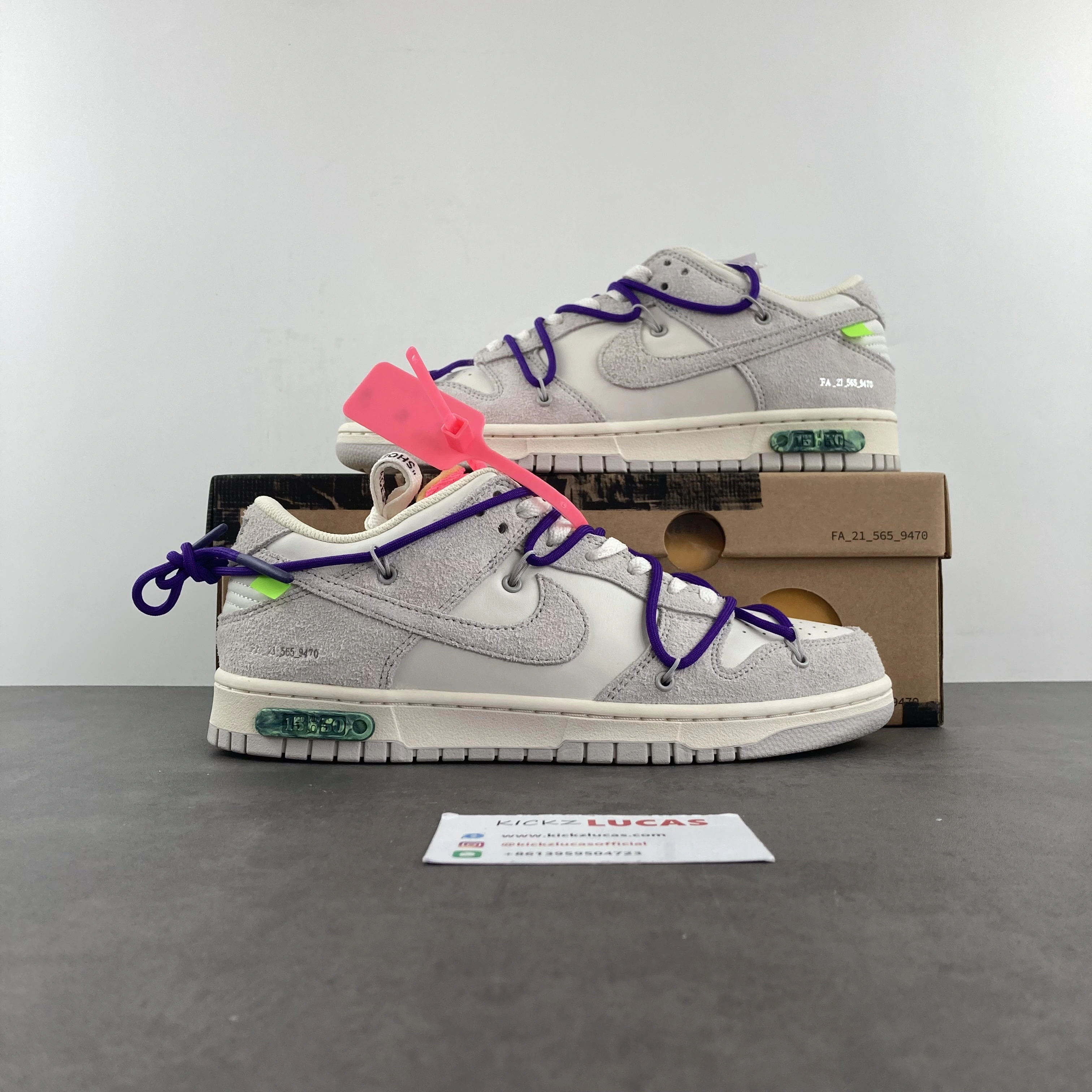 GoAnywhere Dunk Low Off-White Lot 15 DJ0950- 498