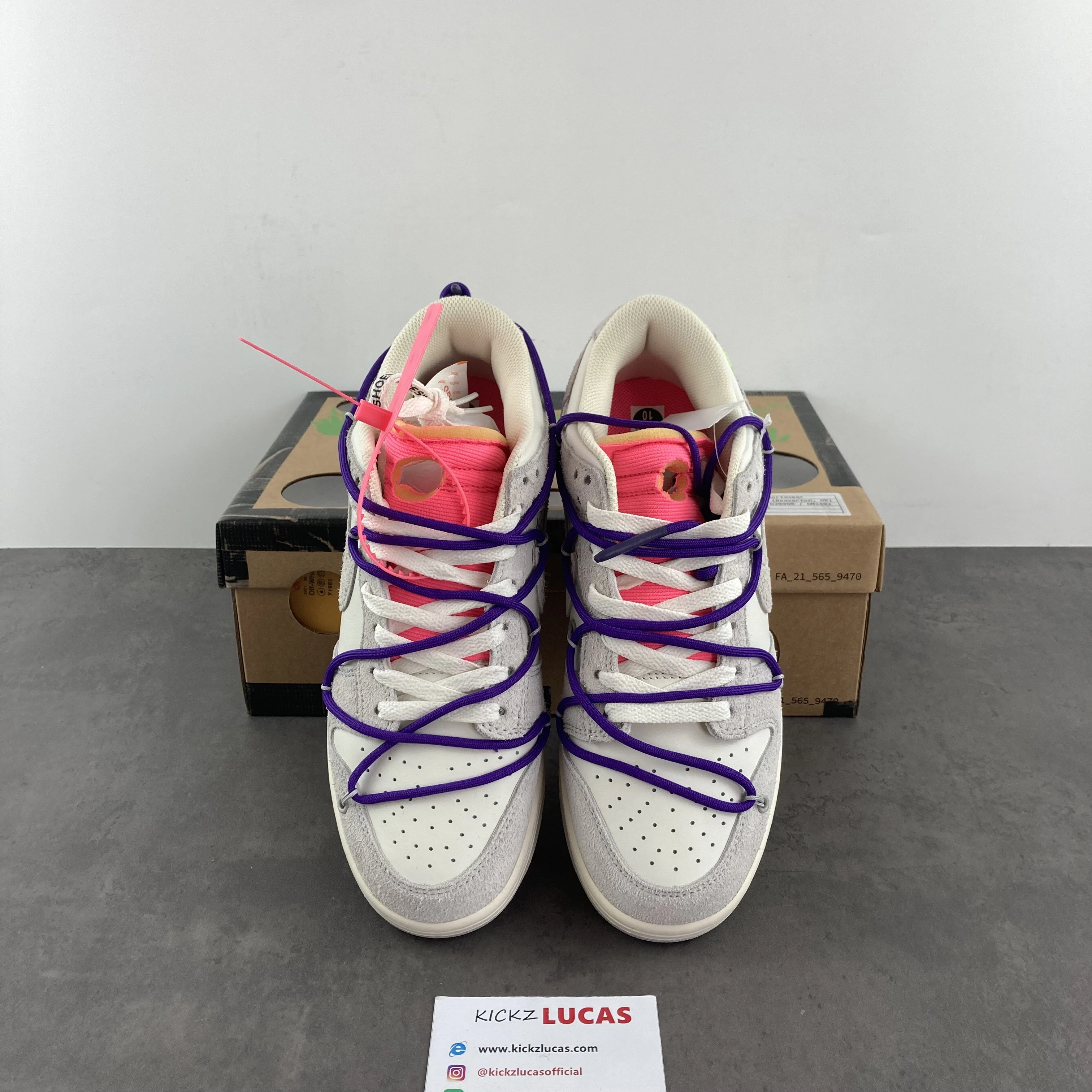GoAnywhere Dunk Low Off-White Lot 15 DJ0950- 498