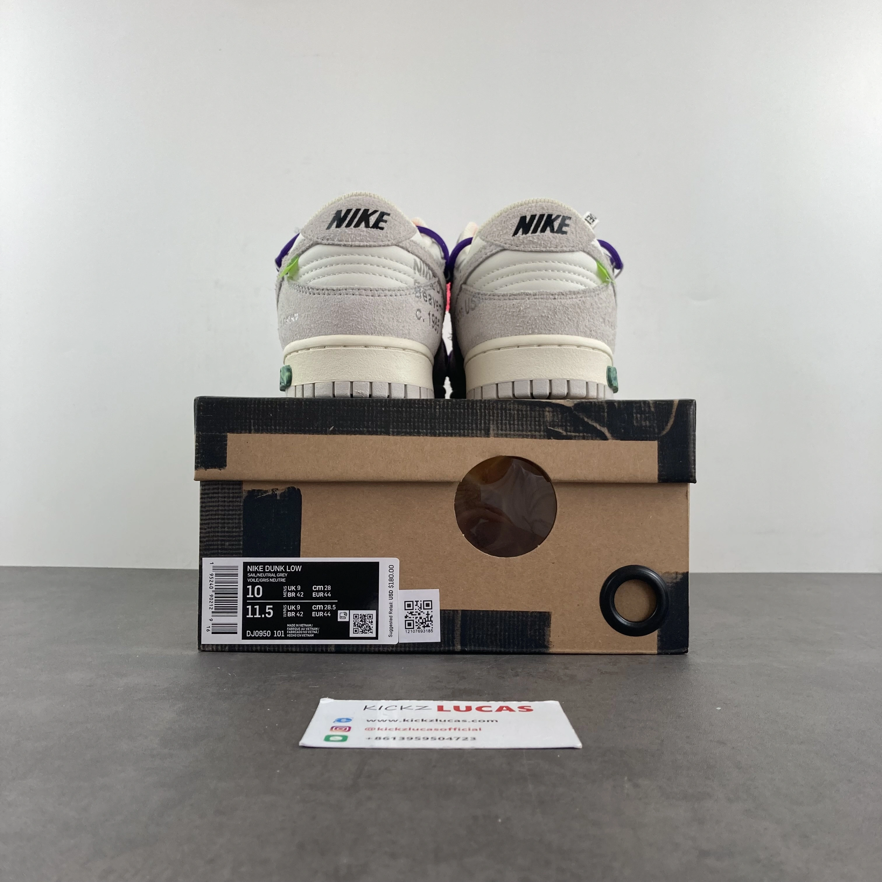 GoAnywhere Dunk Low Off-White Lot 15 DJ0950- 498