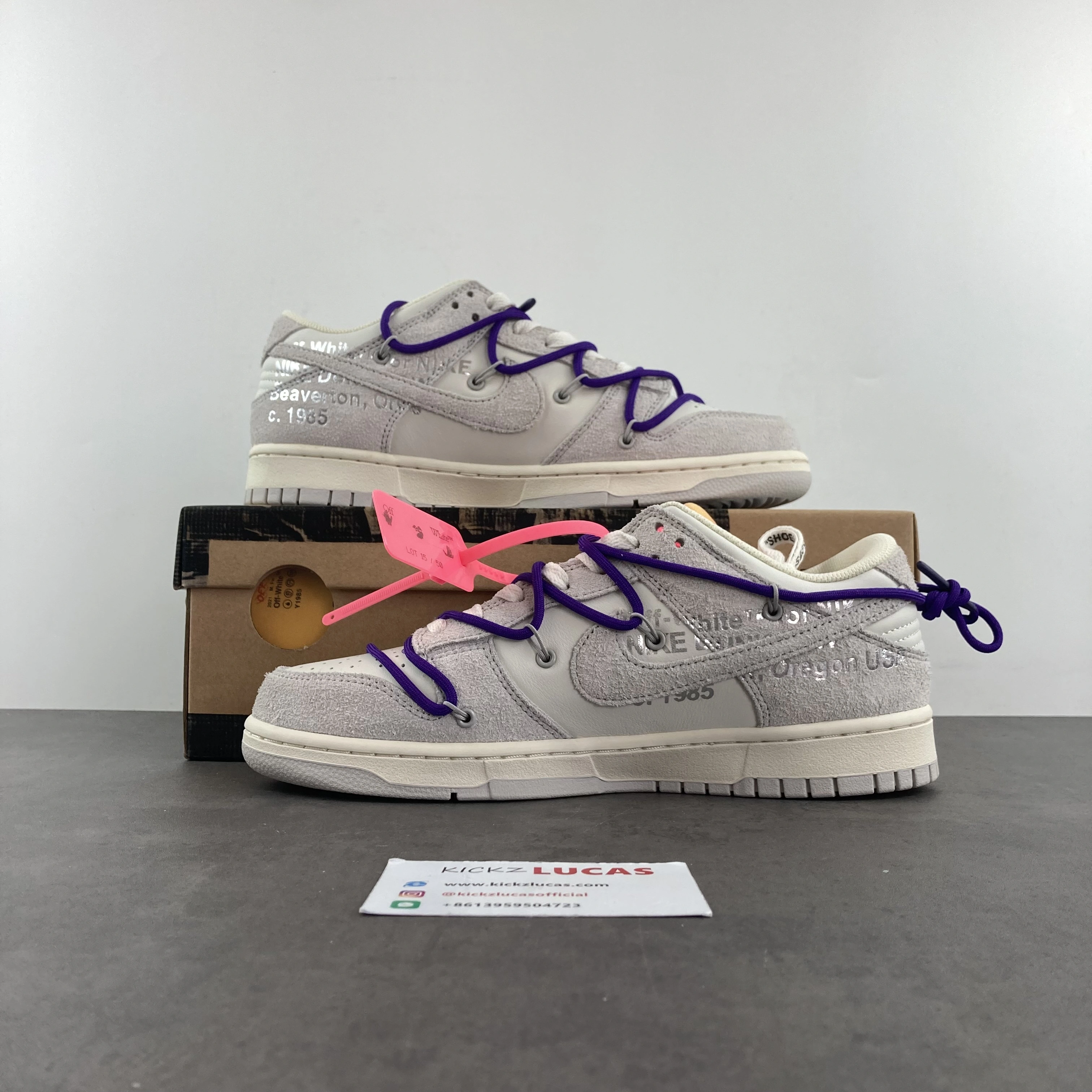 GoAnywhere Dunk Low Off-White Lot 15 DJ0950- 498