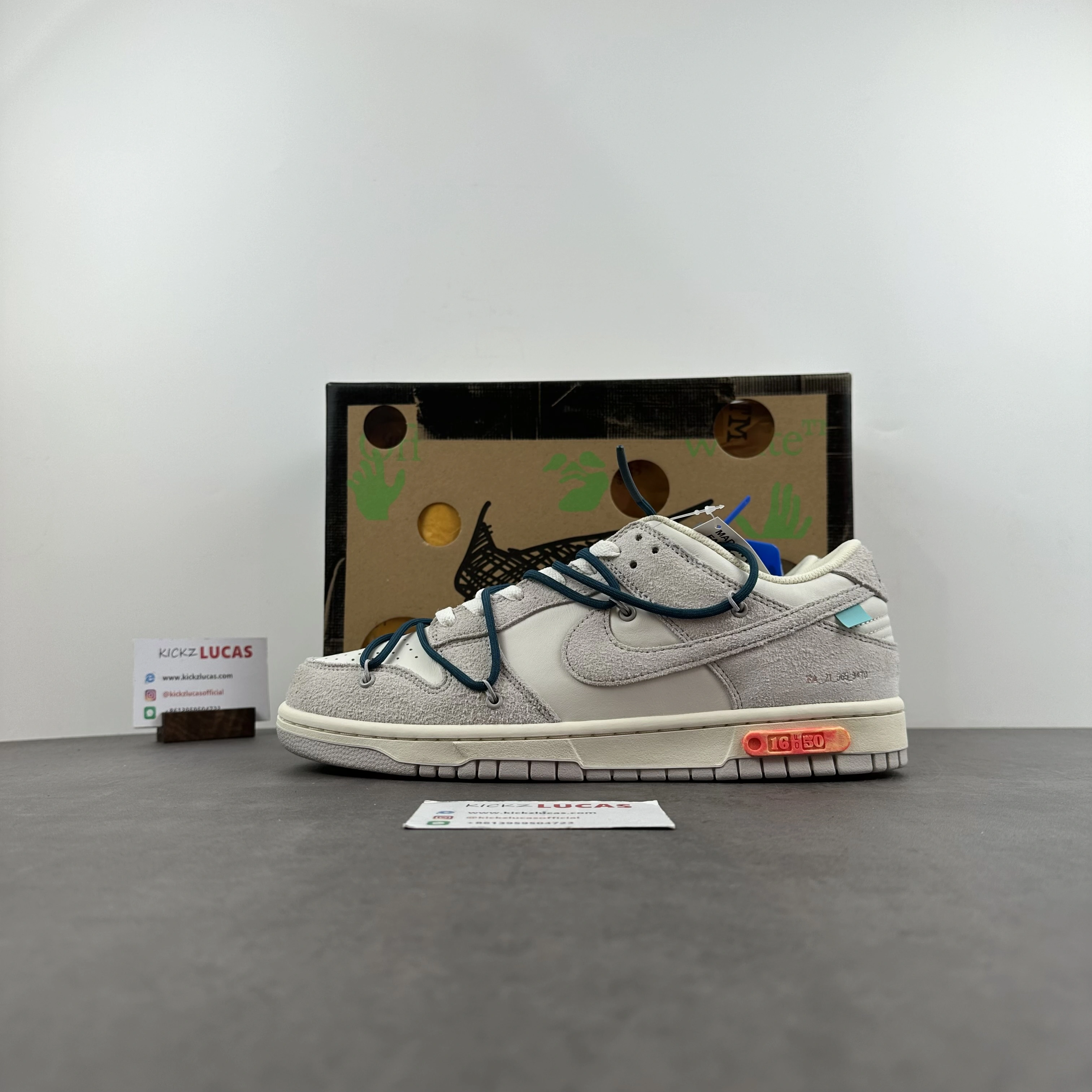 Comfortable Dunk Low Off-White Lot 16 DJ0950- 447