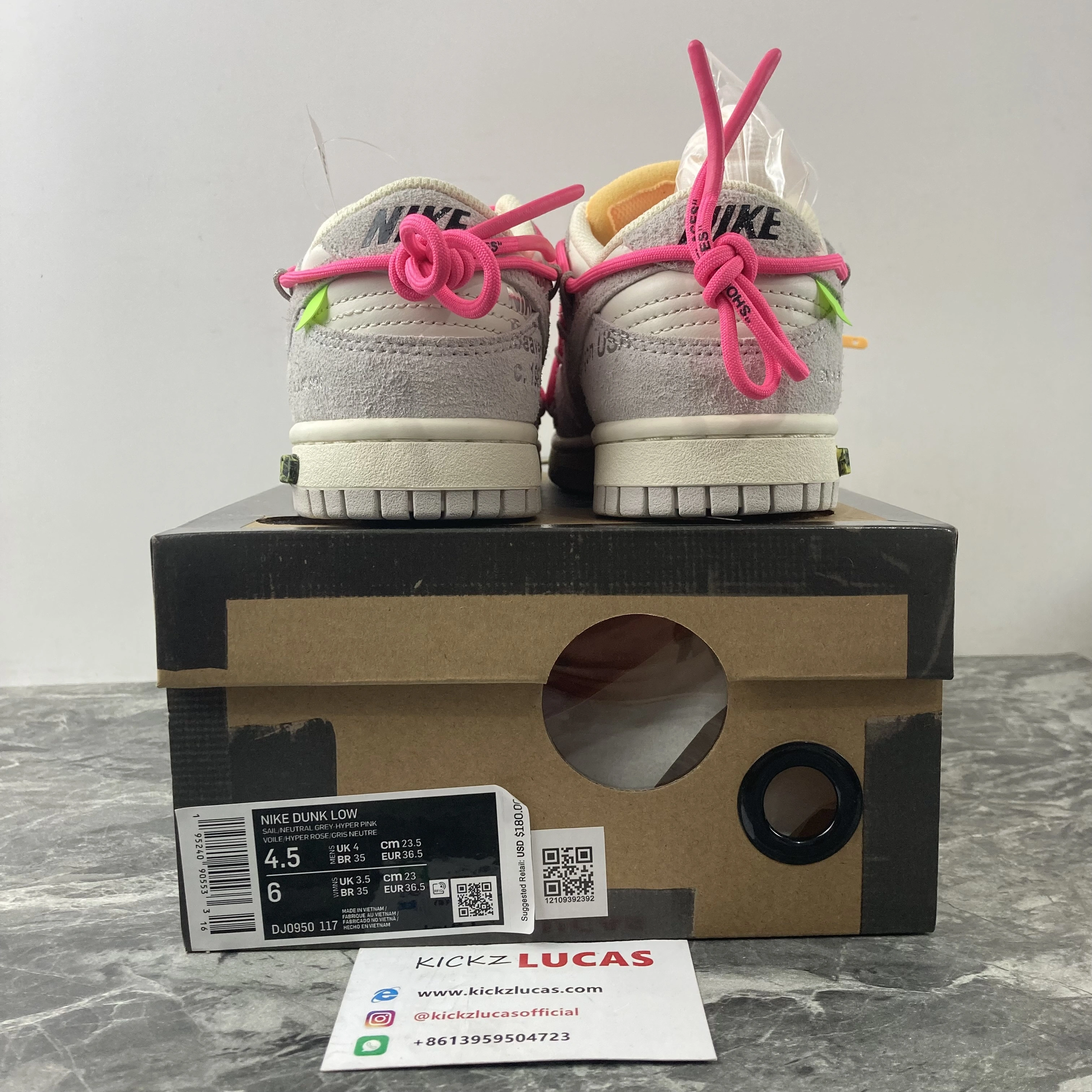 Dunk Low Off-White Lot 17 DJ0950- SoftTouch 476