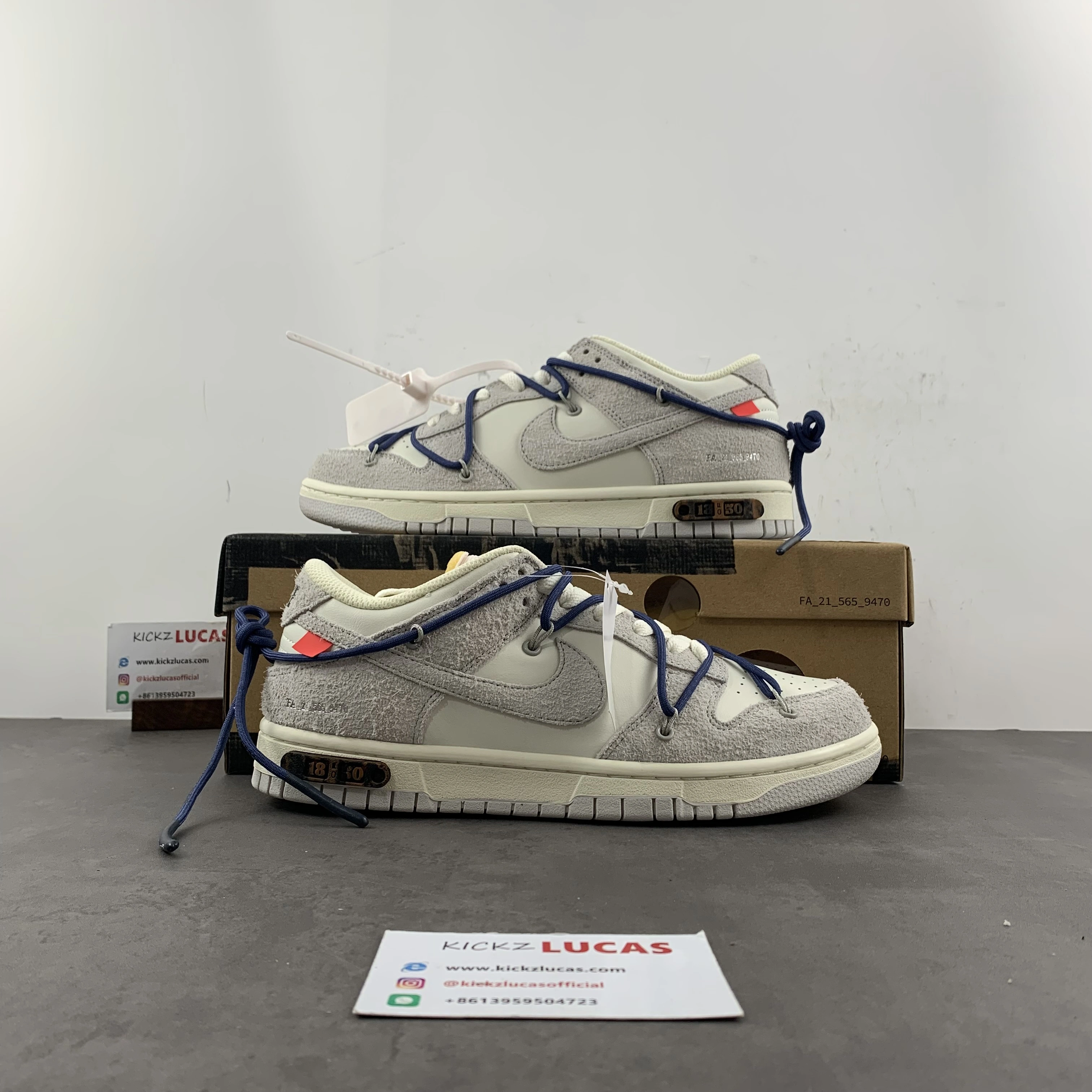 SoftTouch Dunk Low Off-White Lot 18 DJ0950- 459