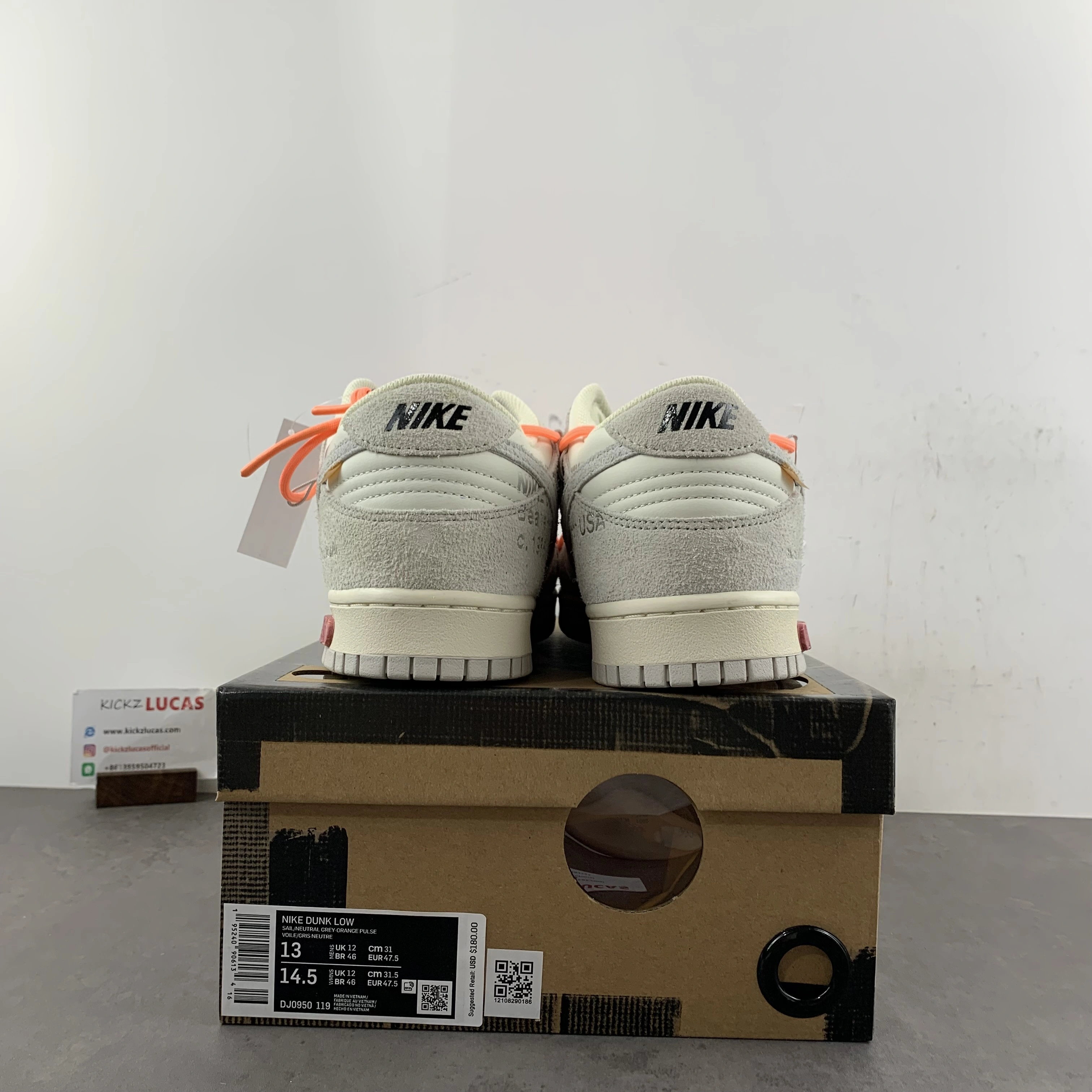 Dunk Low Off-White Lot 19 DJ0950- Vibrant 431