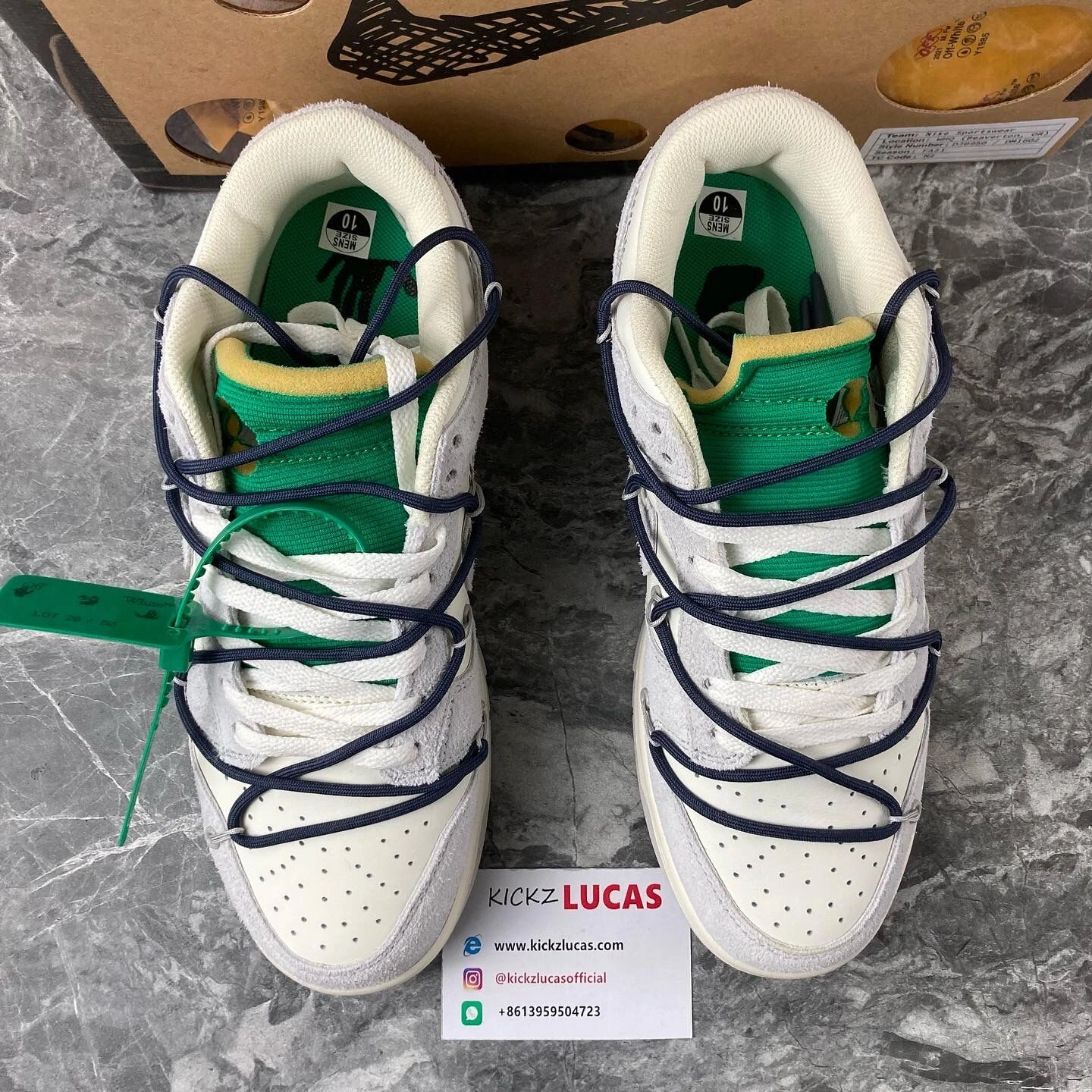 Colorful Dunk Low Off-White Lot 20 DJ0950- 433