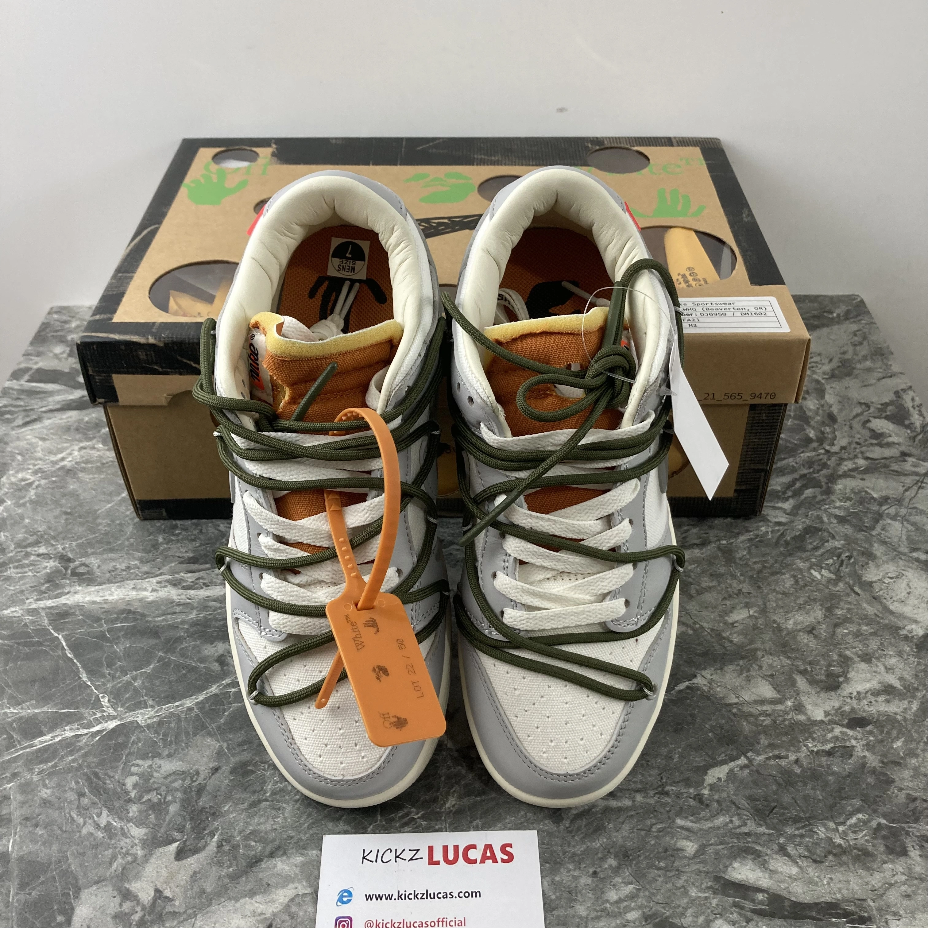 UrbanStyle Dunk Low Off-White Lot 22 DM1602- 491