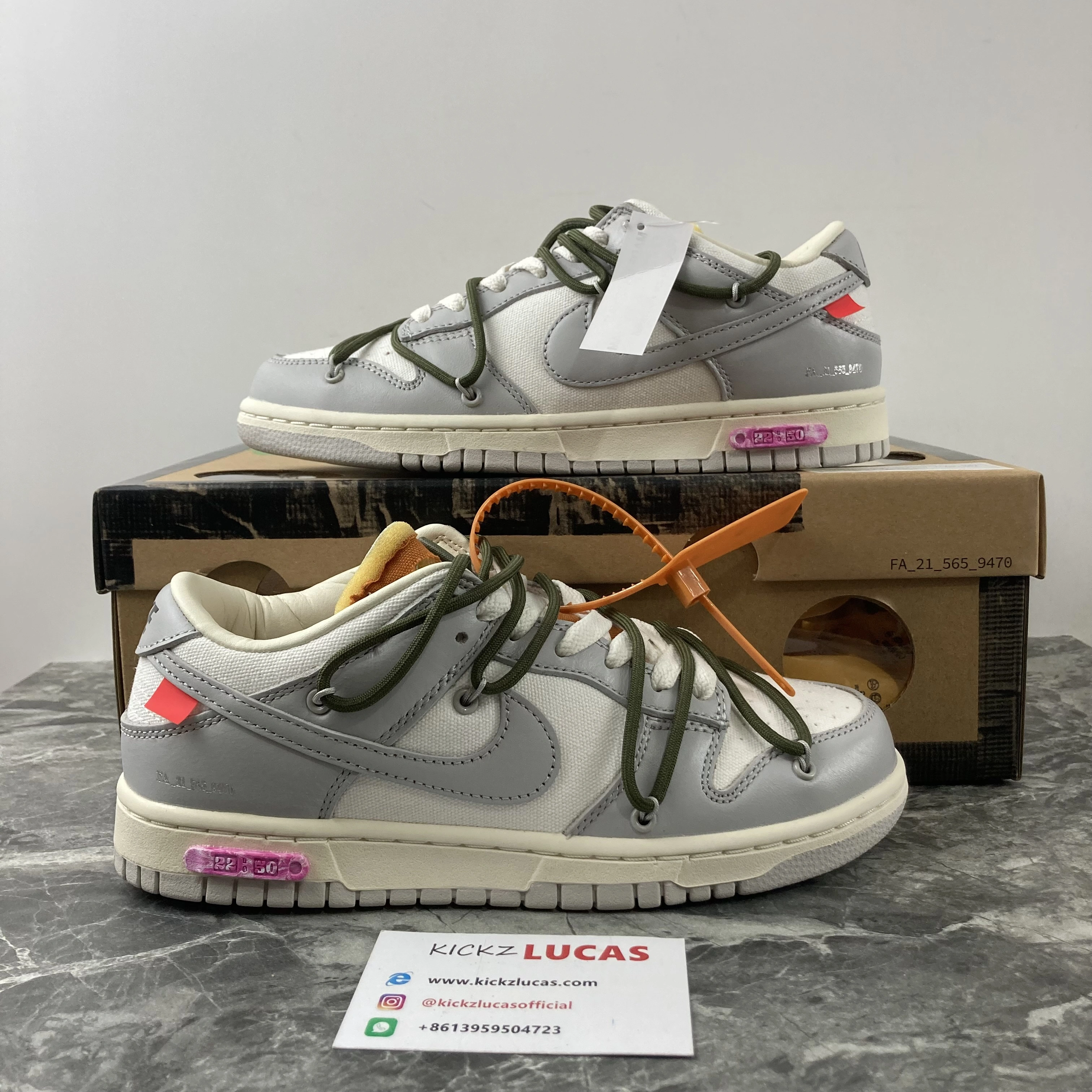 UrbanStyle Dunk Low Off-White Lot 22 DM1602- 491